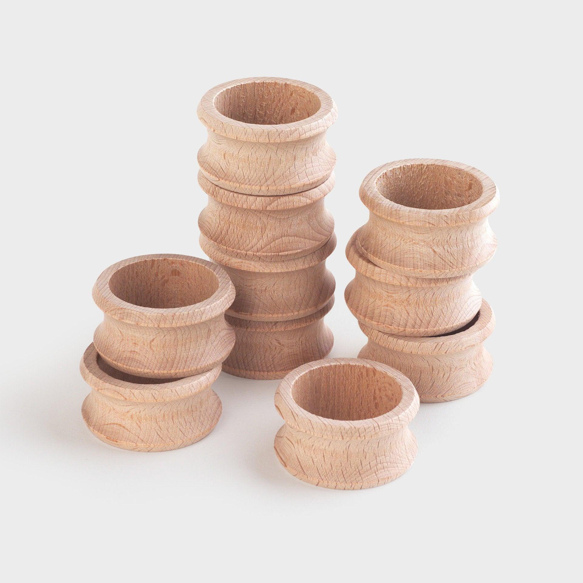 Natural Wooden Napkin Rings - Image 5