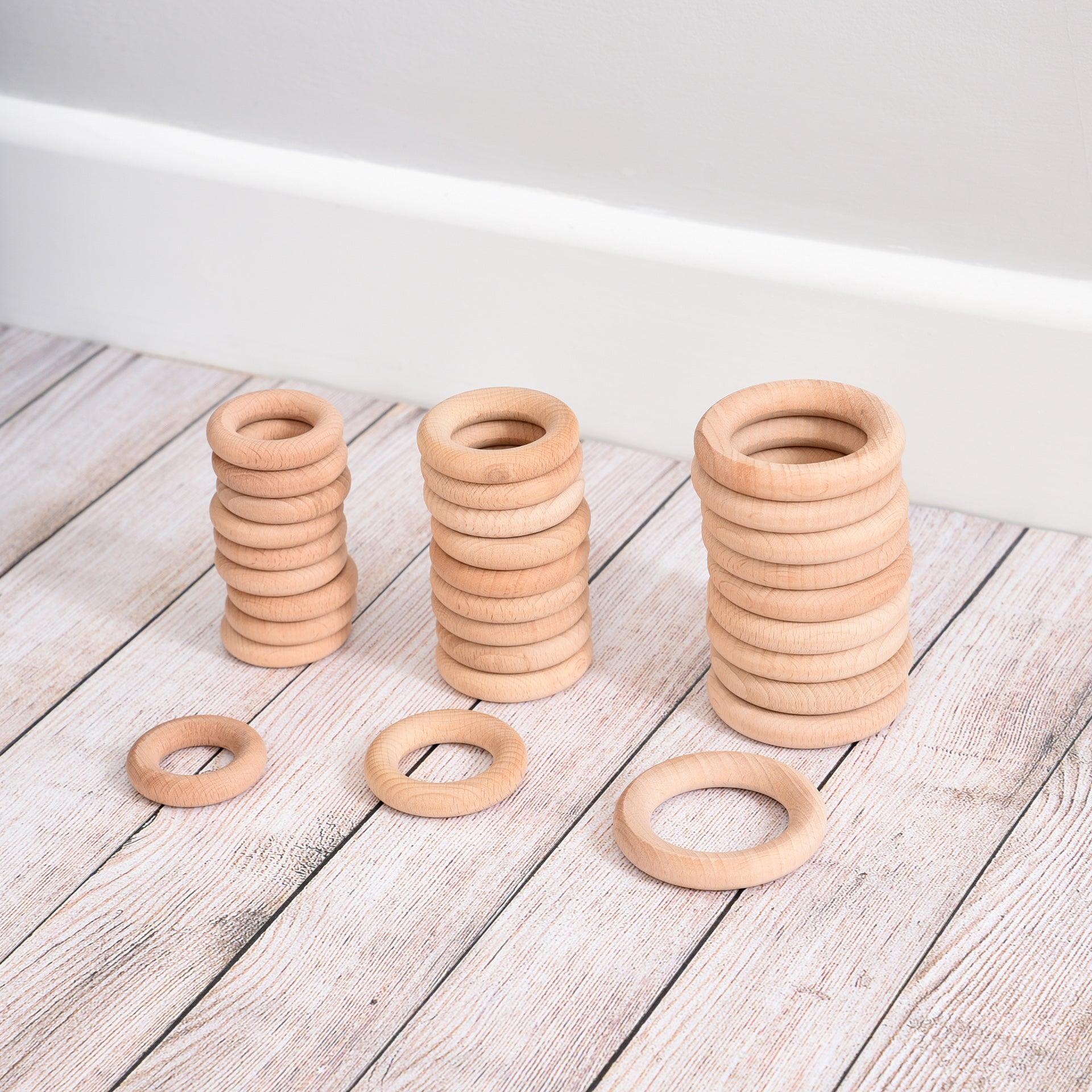 Natural Wooden Rings - Image 3