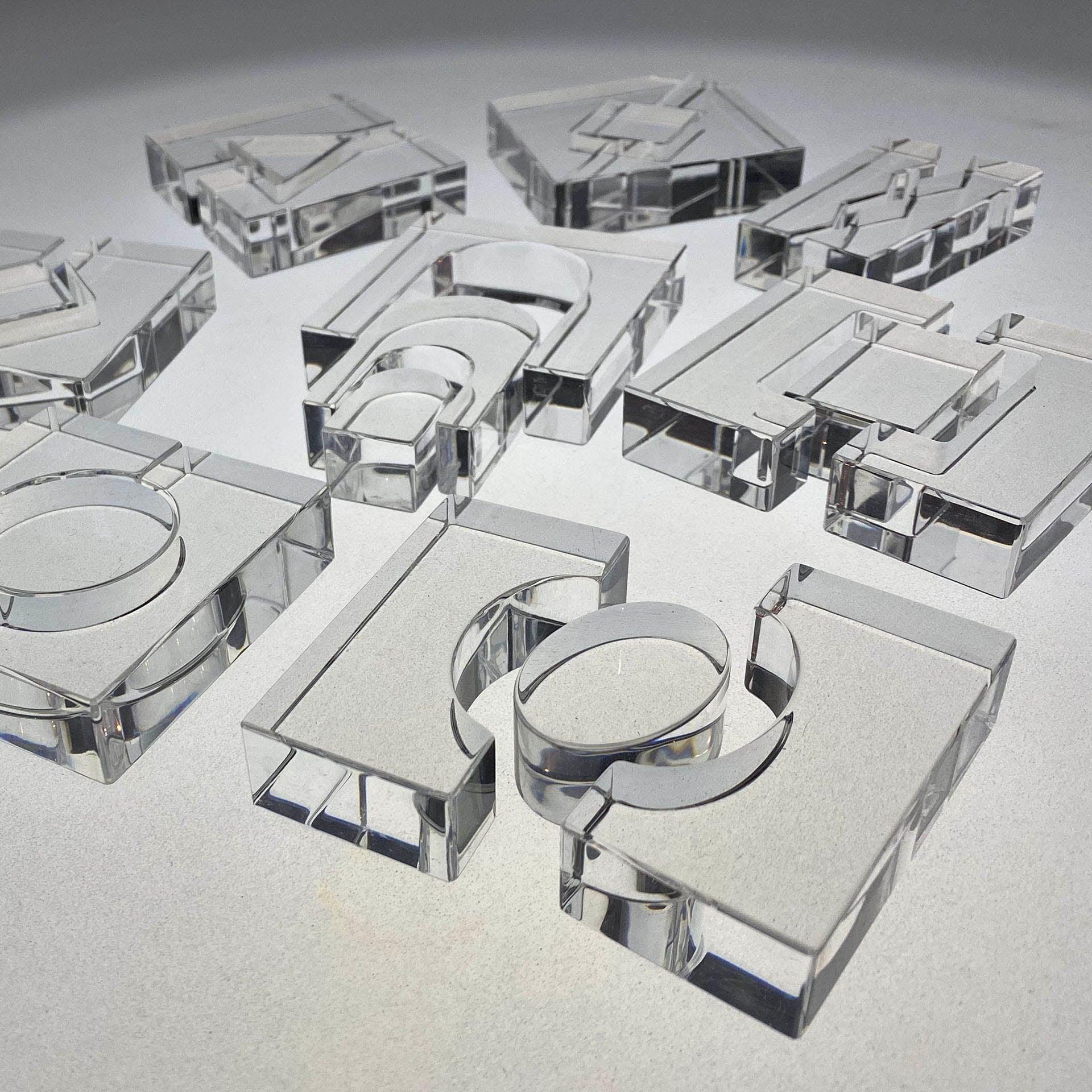 Clear Crystal Block Set - Image 8