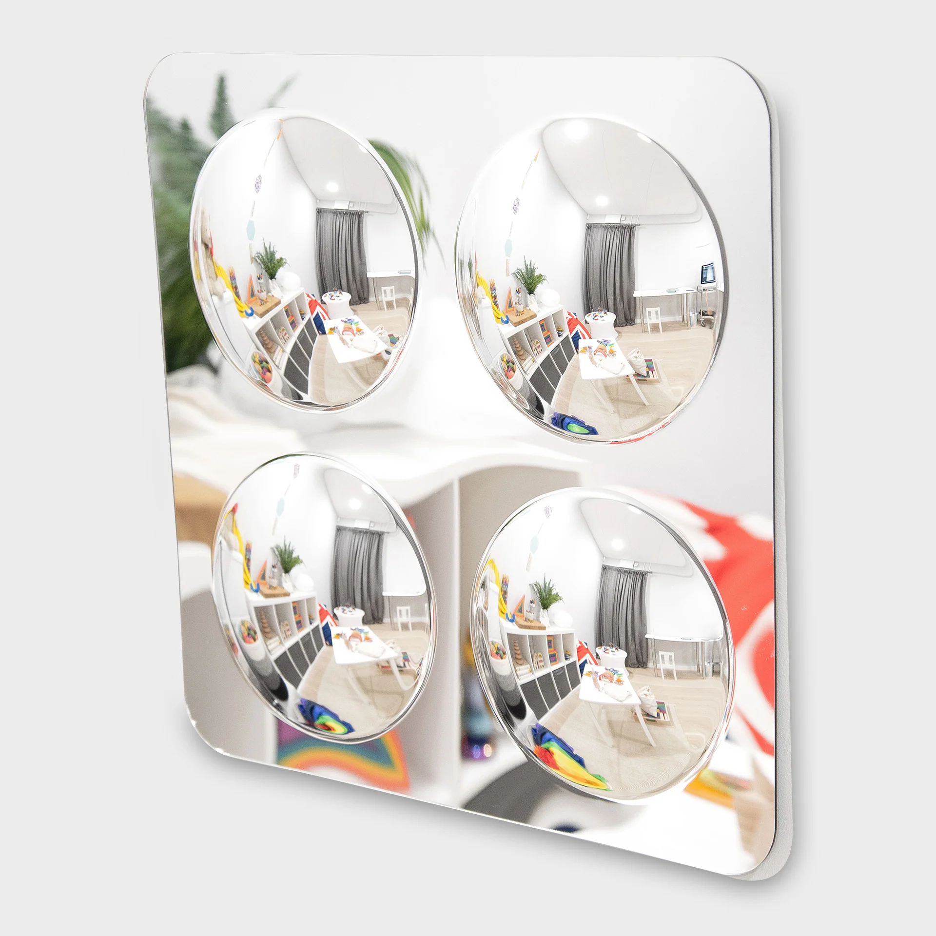Large 4-Domed Acrylic Mirror Panel