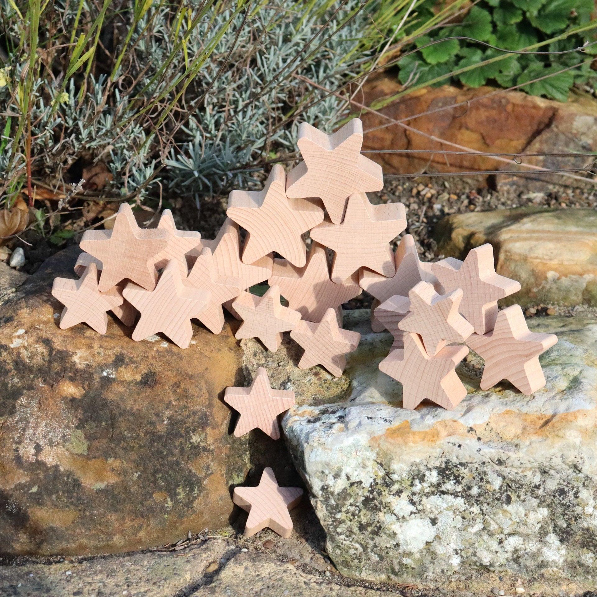 Natural Wooden Stars - Image 3