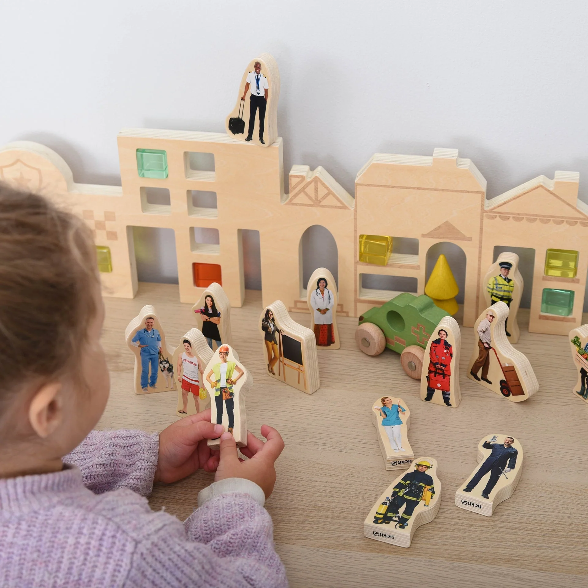 Wooden People Who Help Us Blocks - Image 6