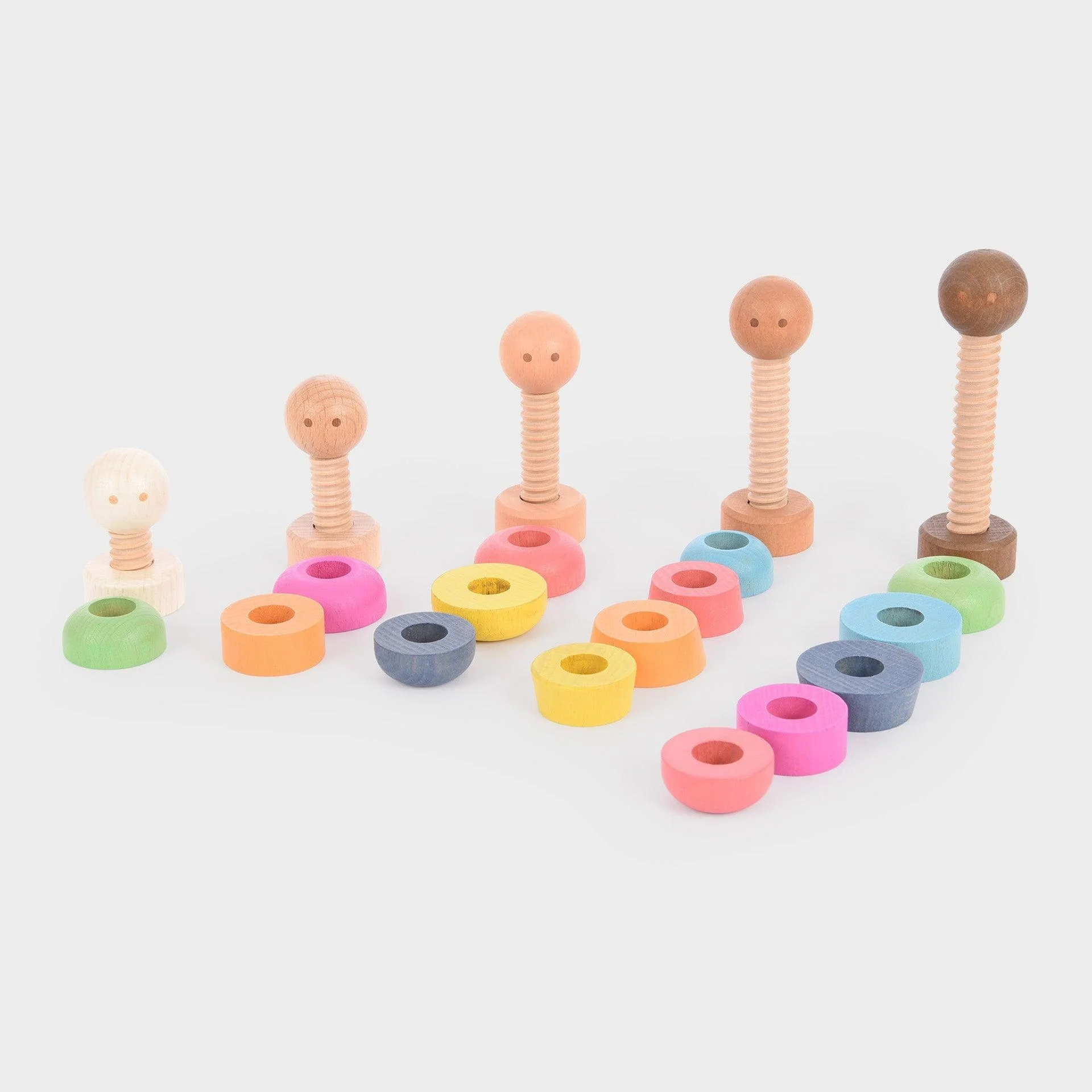 Rainbow Wooden Community People - Image 11