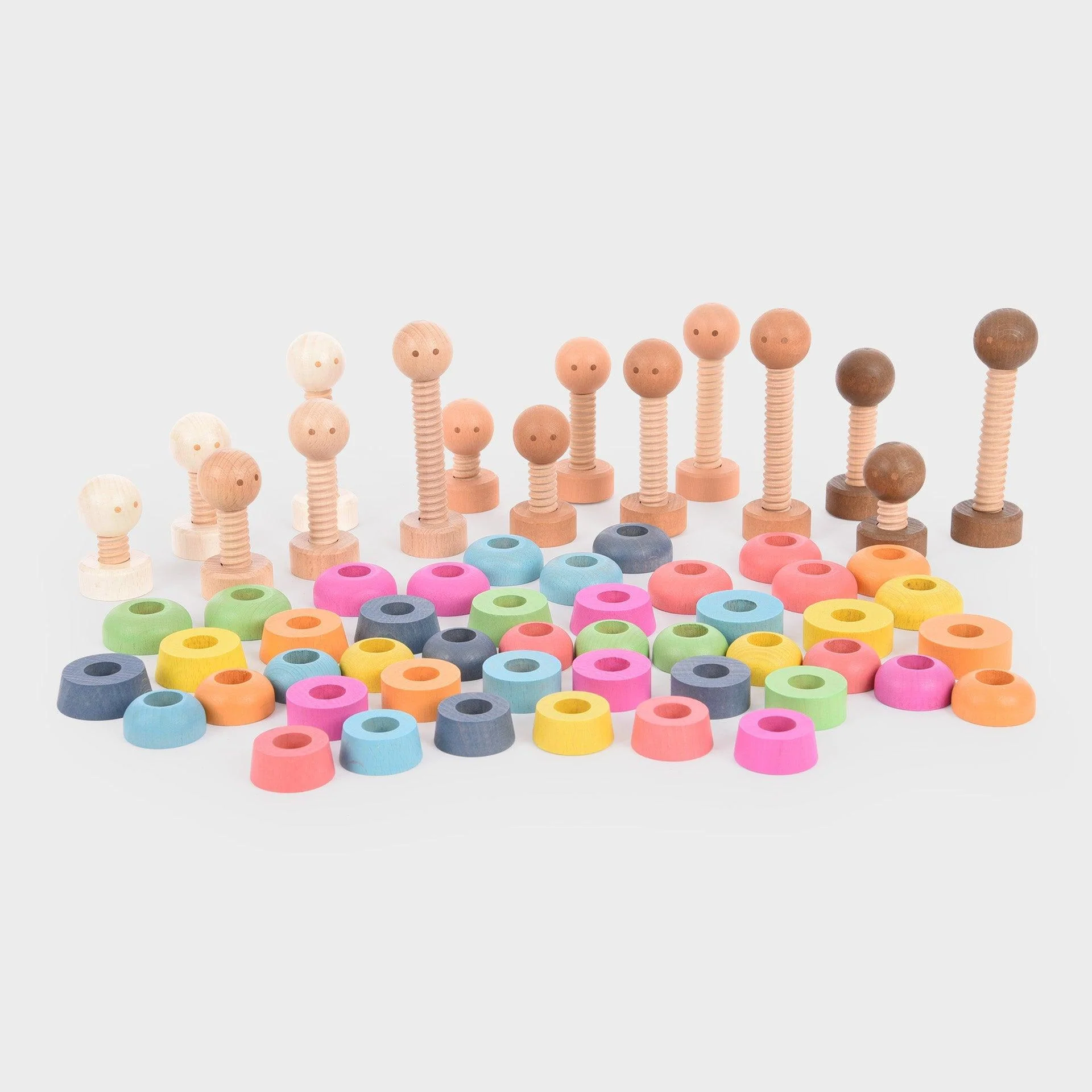 Rainbow Wooden Community People - Image 13
