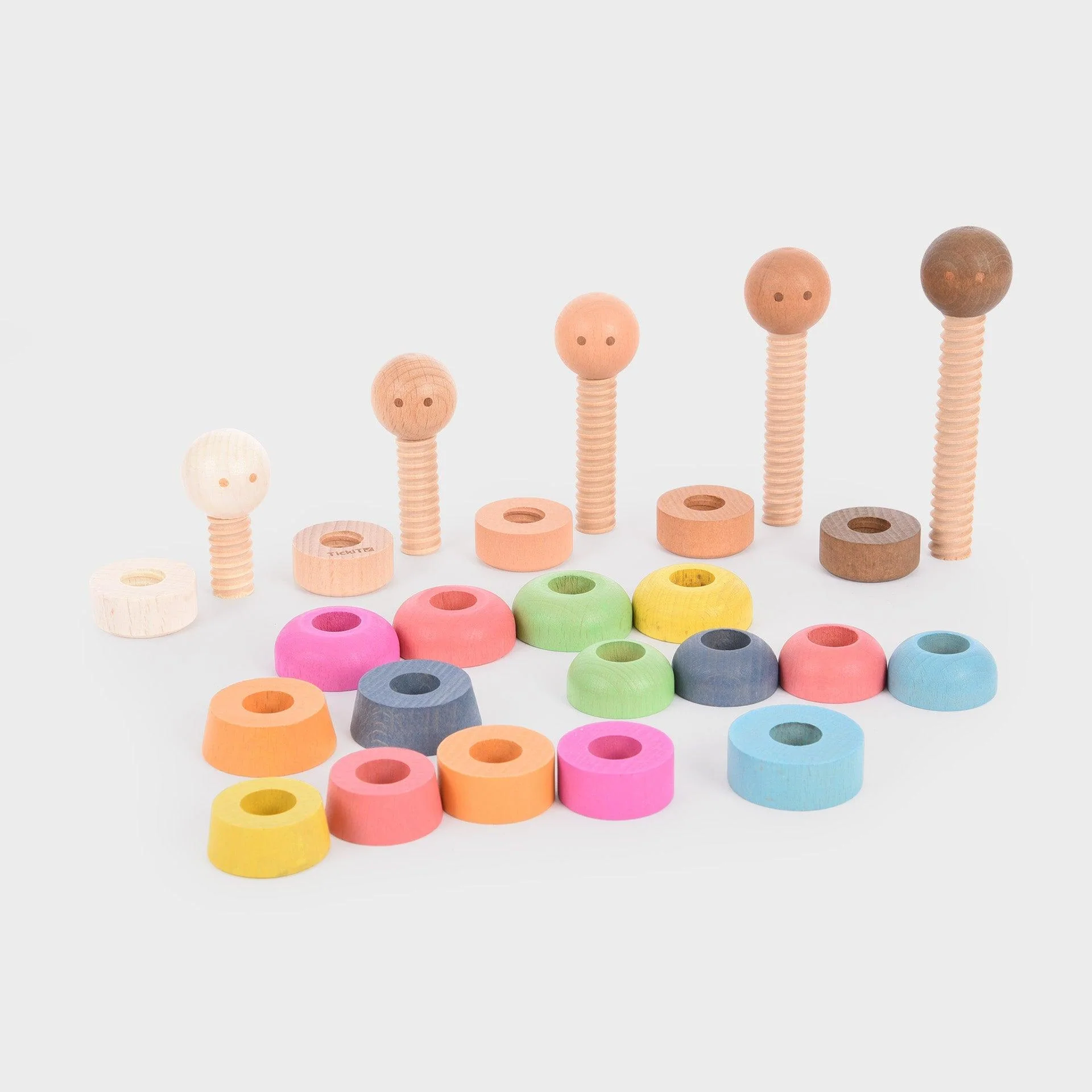Rainbow Wooden Community People - Image 3