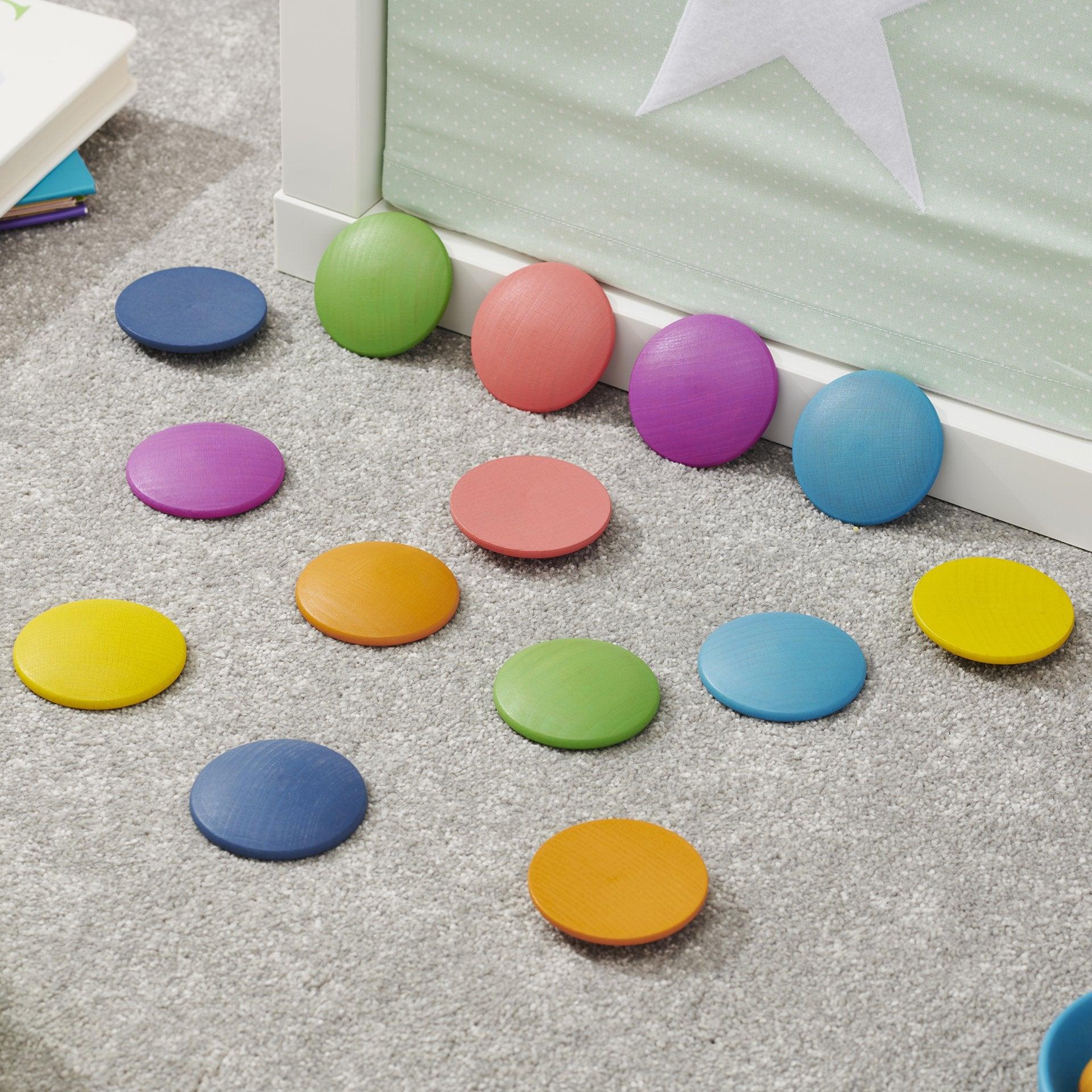 Rainbow Wooden Discs - Image 3