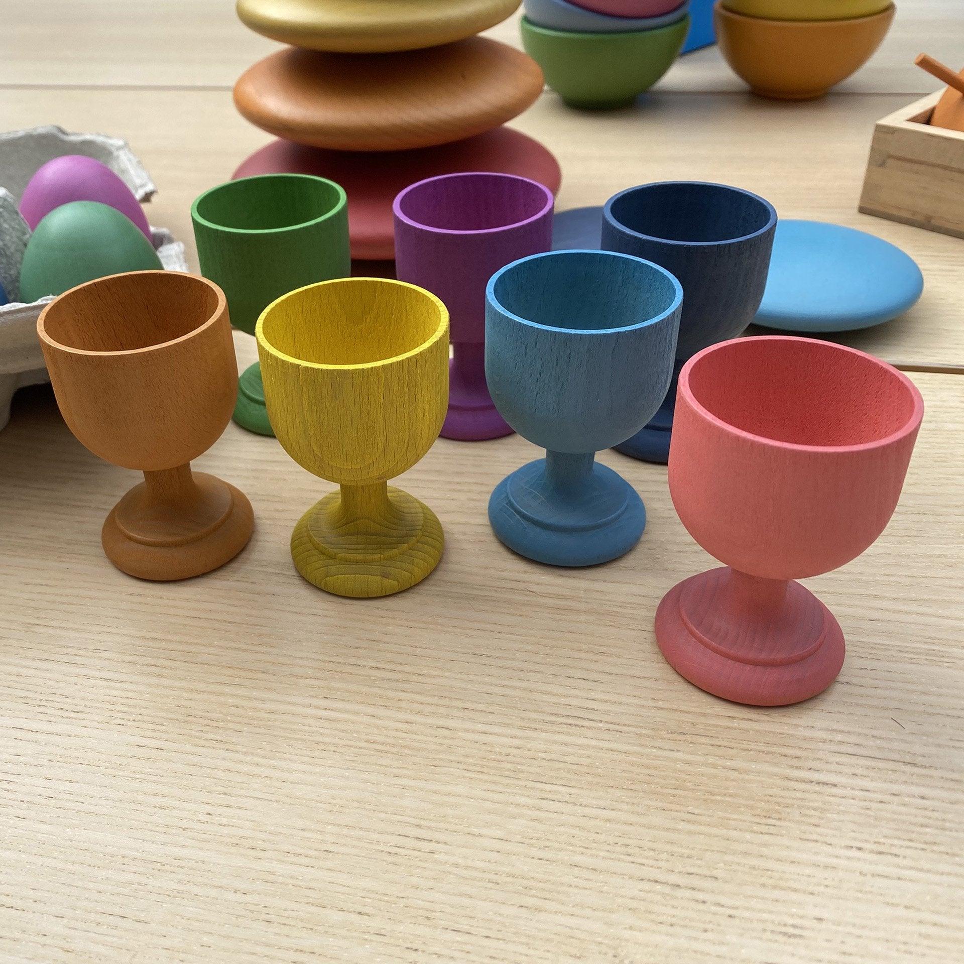 Rainbow Wooden Egg Cups - Image 11