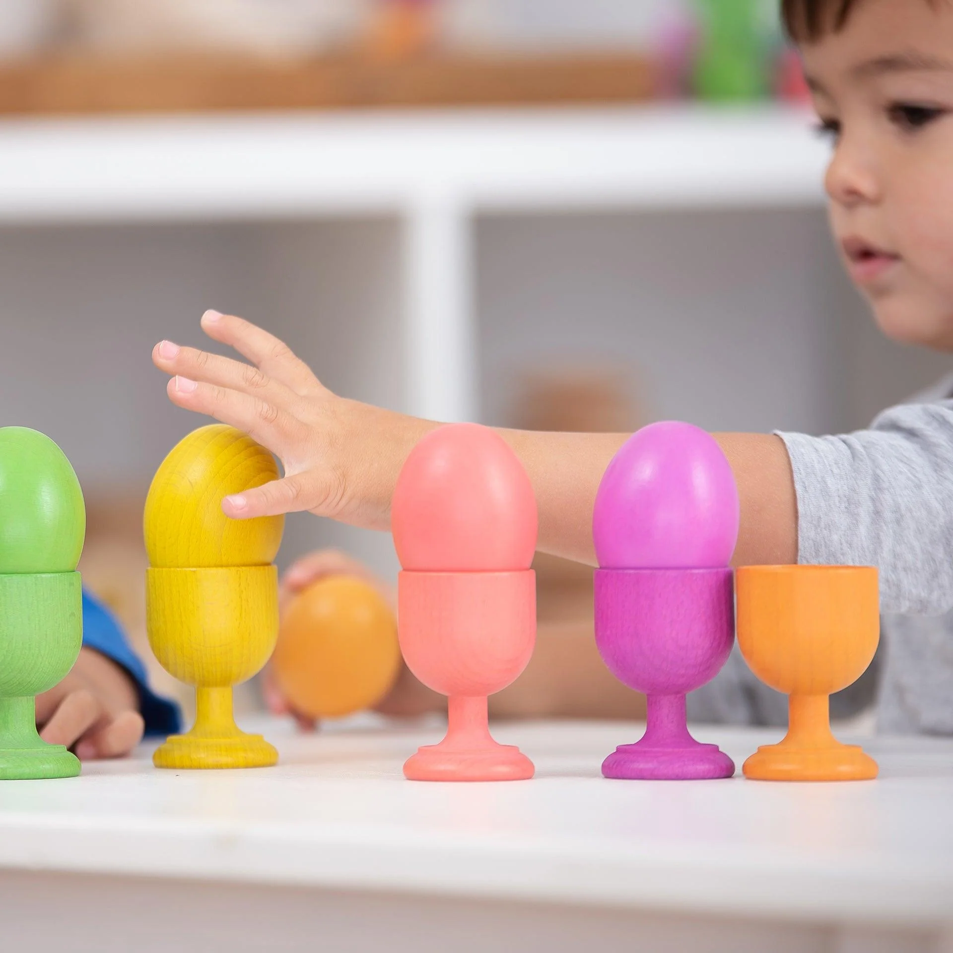 Rainbow Wooden Egg Cups - Image 20
