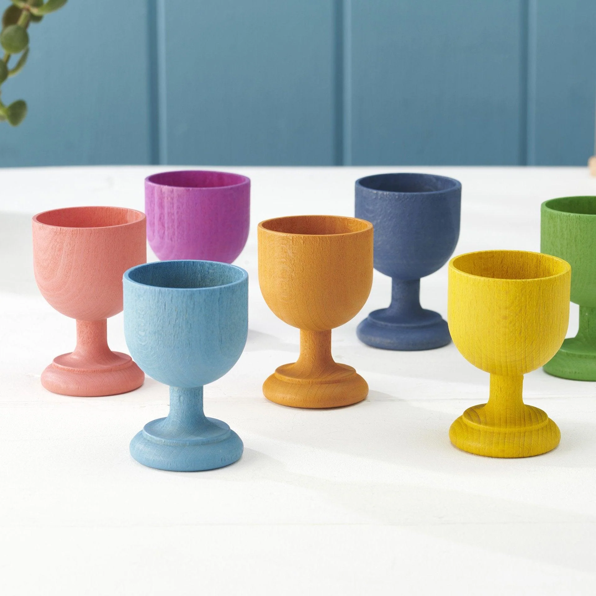 Rainbow Wooden Egg Cups - Image 3