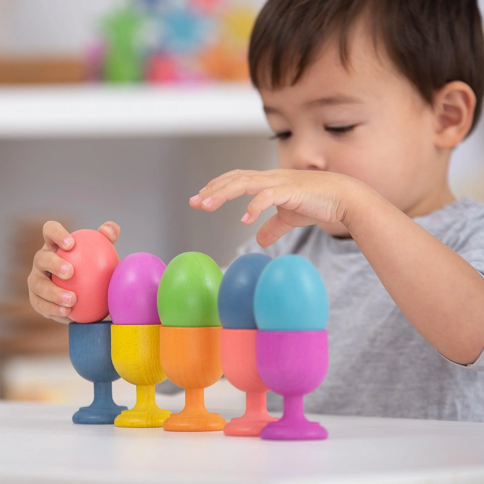 Rainbow Wooden Eggs - Image 14