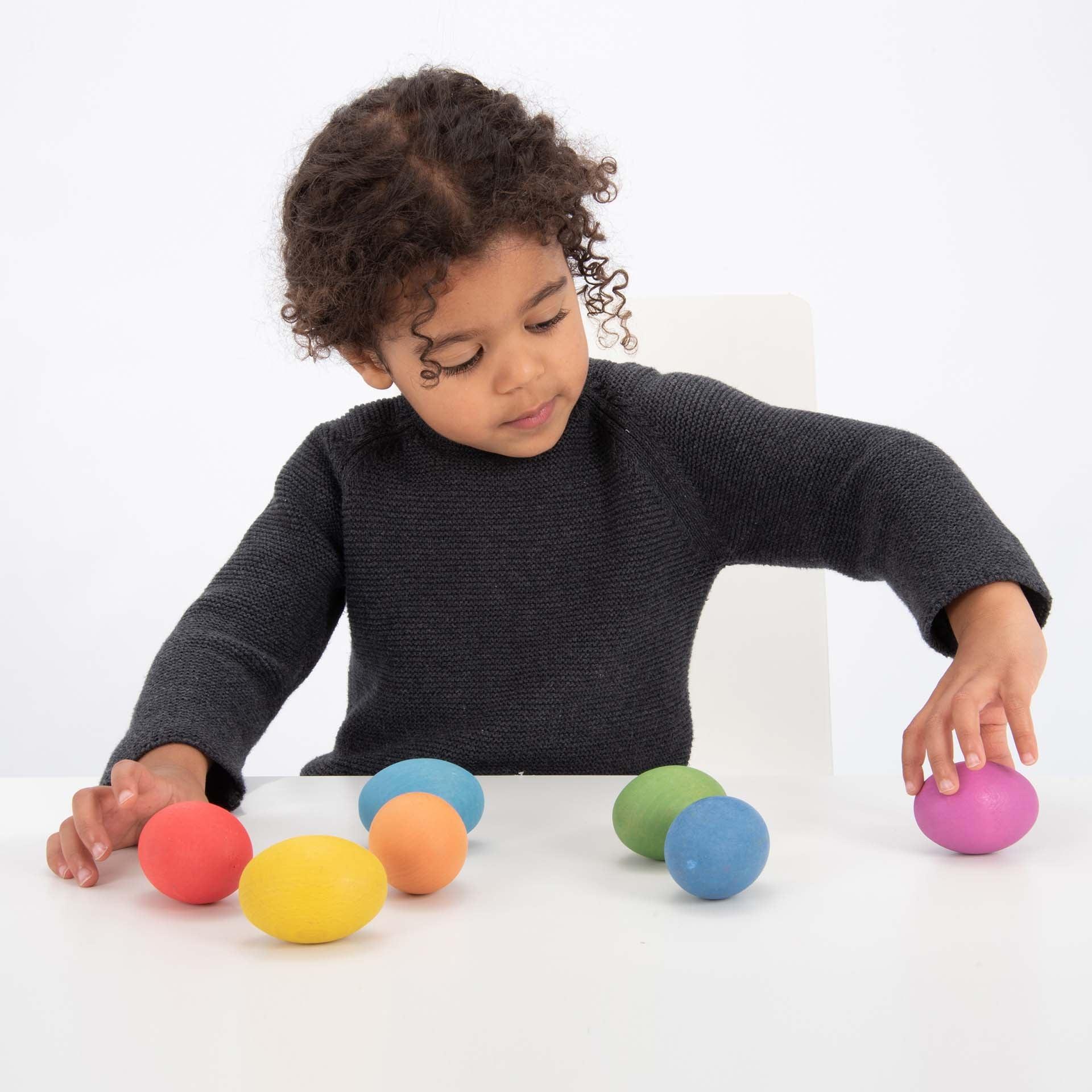 Rainbow Wooden Eggs - Image 3