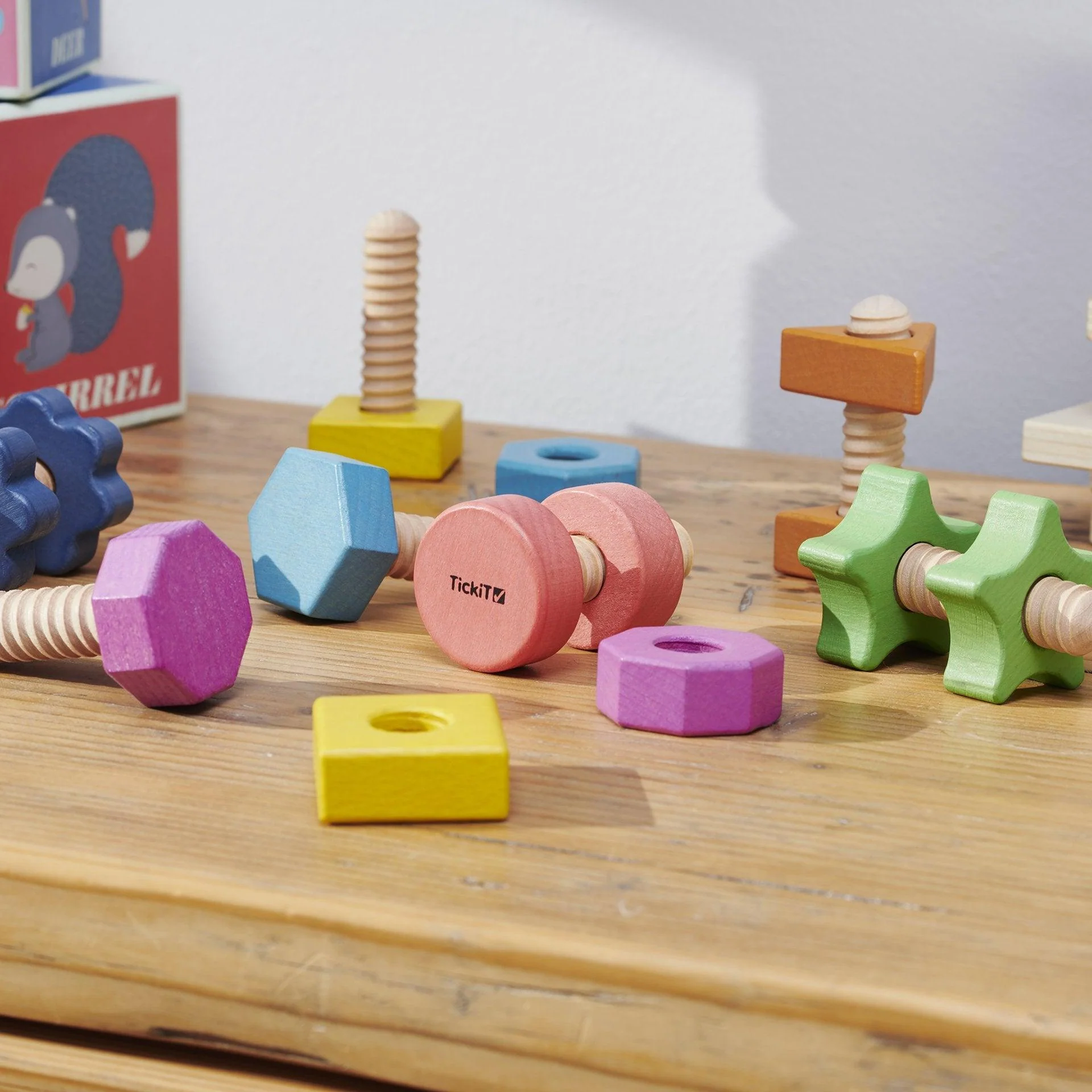 Rainbow Wooden Nuts & Bolts - Image 11