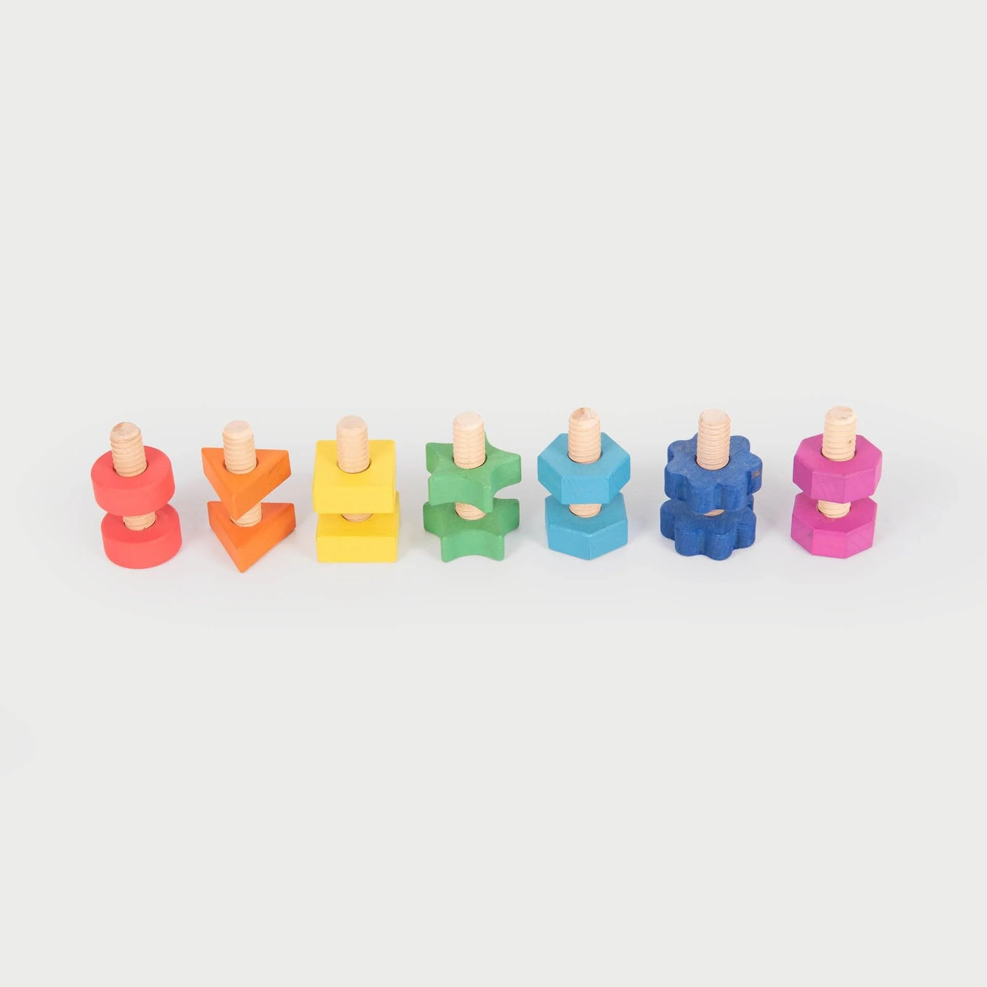 Rainbow Wooden Nuts & Bolts - Image 14