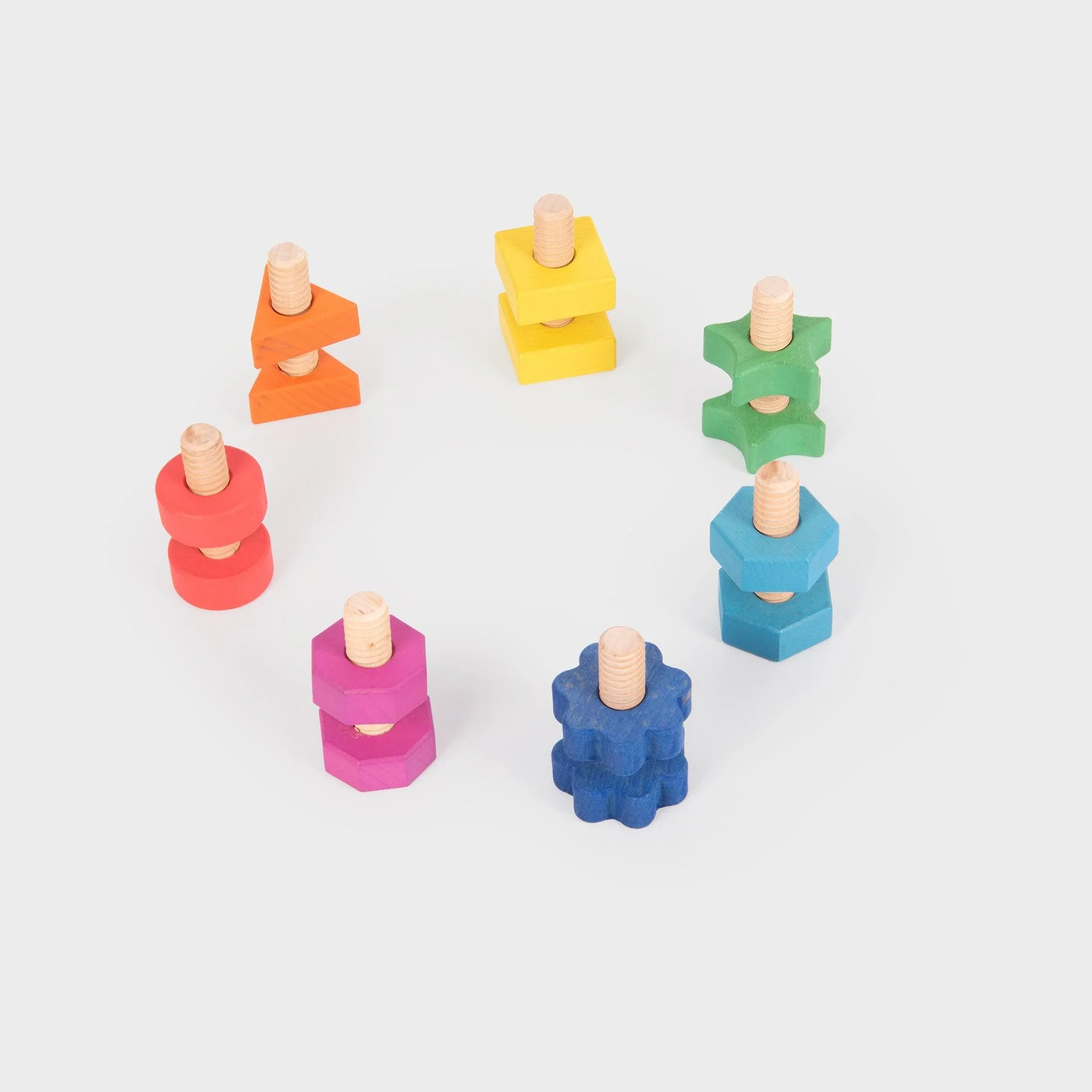 Rainbow Wooden Nuts & Bolts - Image 15