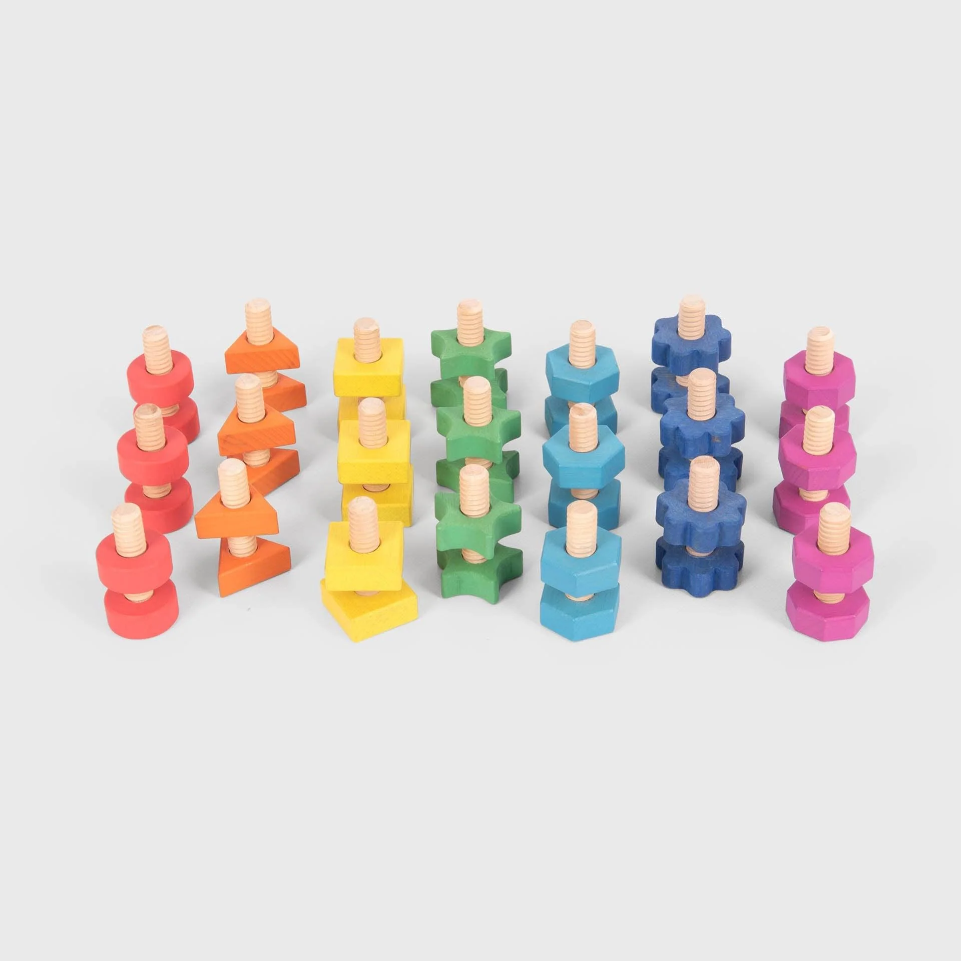 Rainbow Wooden Nuts & Bolts - Image 16