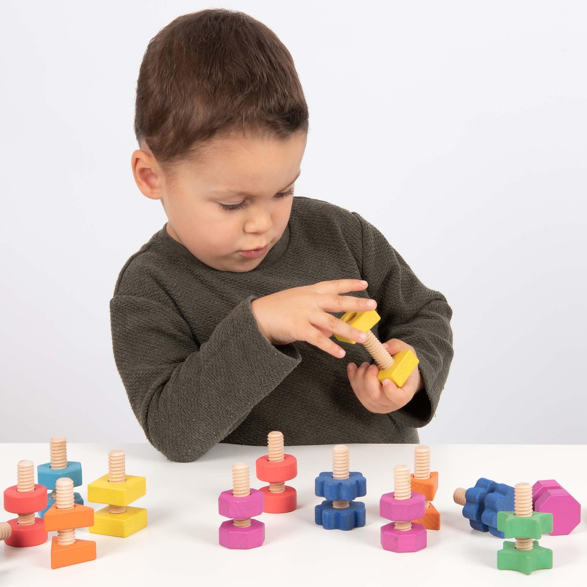 Rainbow Wooden Nuts & Bolts - Image 4