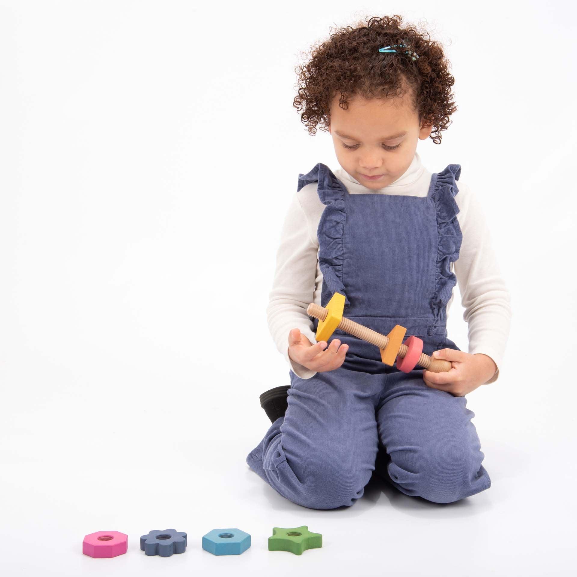 Rainbow Wooden Shape Twister - Image 3