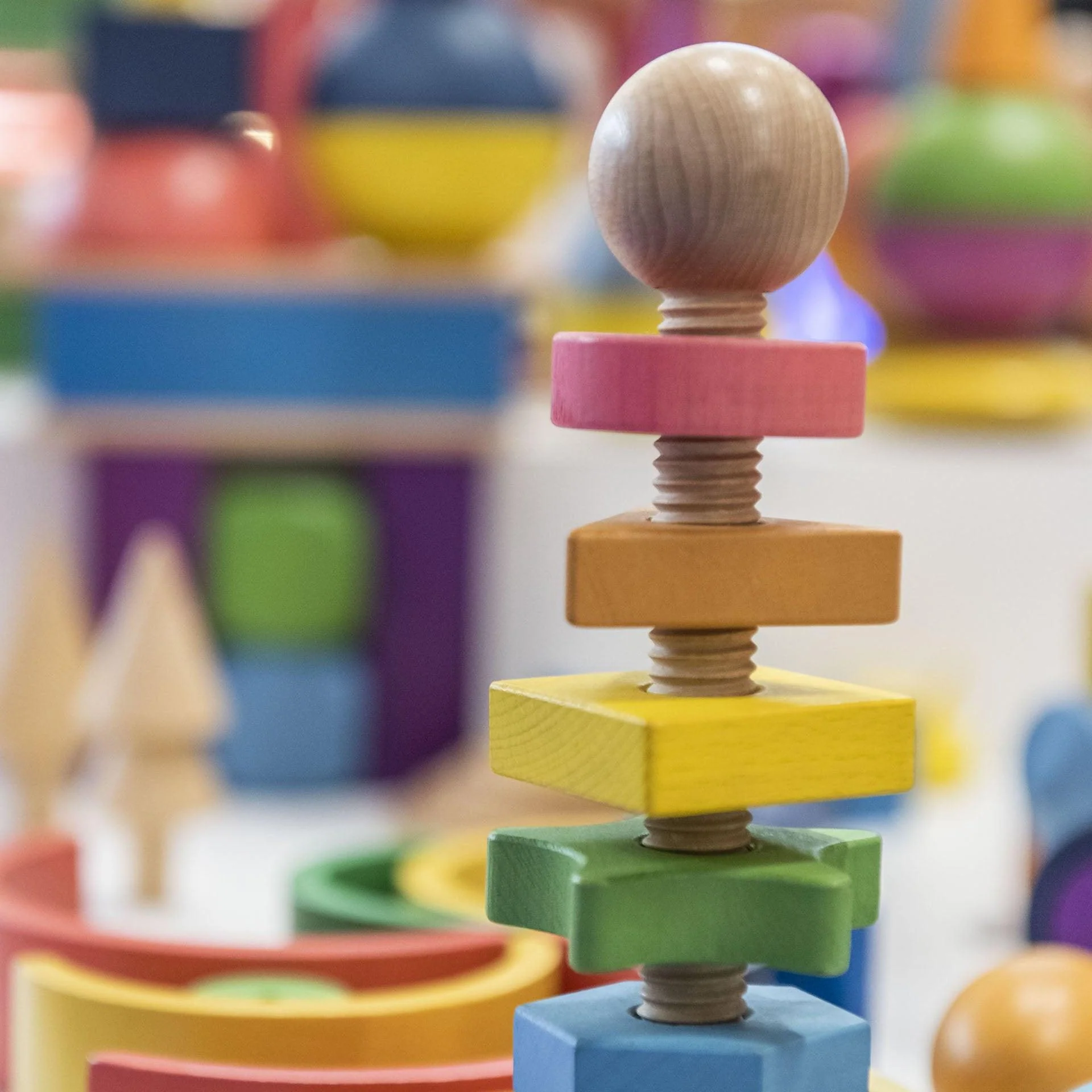 Rainbow Wooden Shape Twister - Image 6