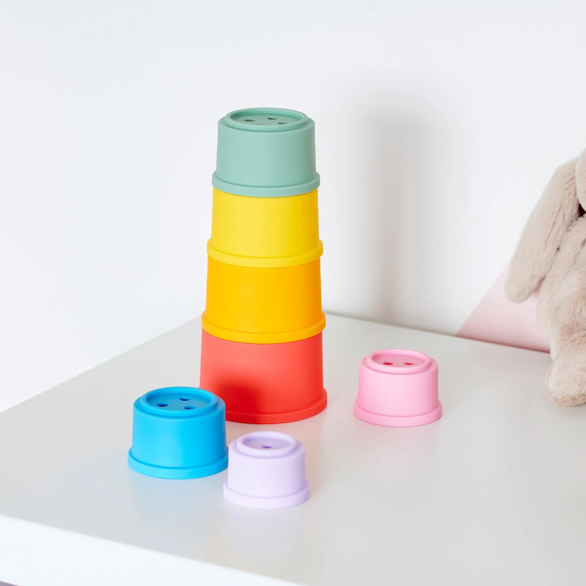 SiliSoft® Round Stacking Cups (Rainbow) - Image 6