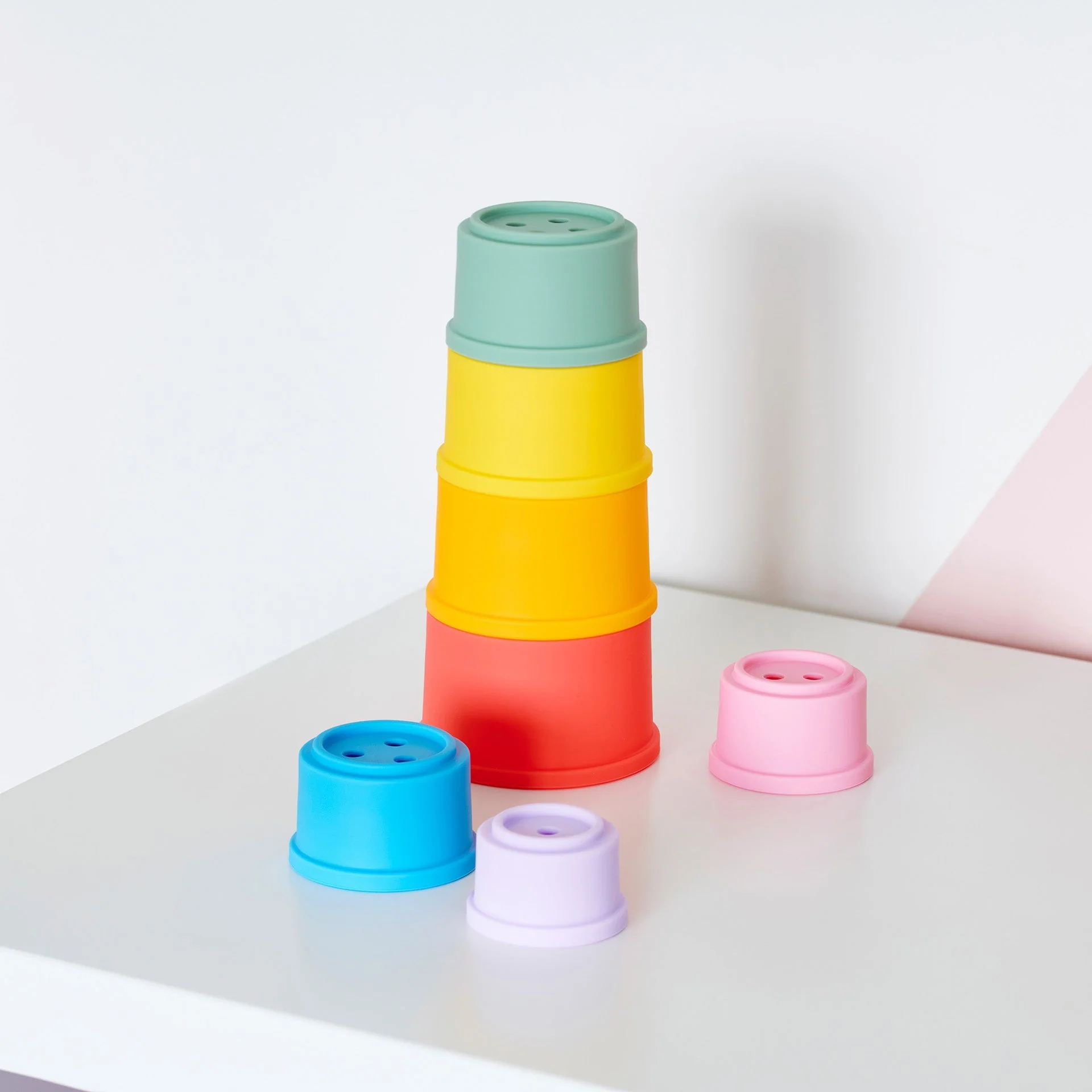 SiliSoft® Round Stacking Cups (Rainbow) - Image 7