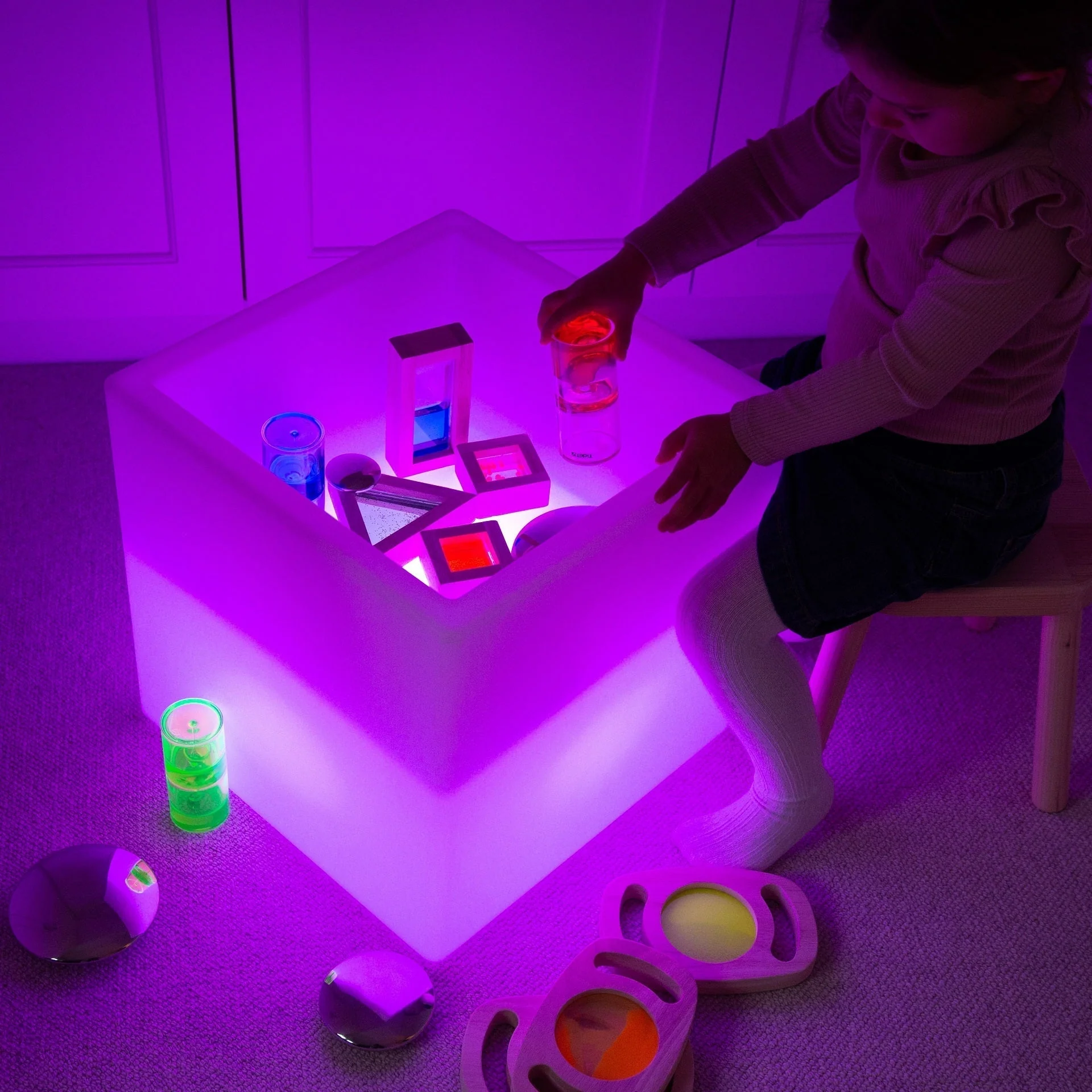 Sensory Glow Play Cube - Image 2