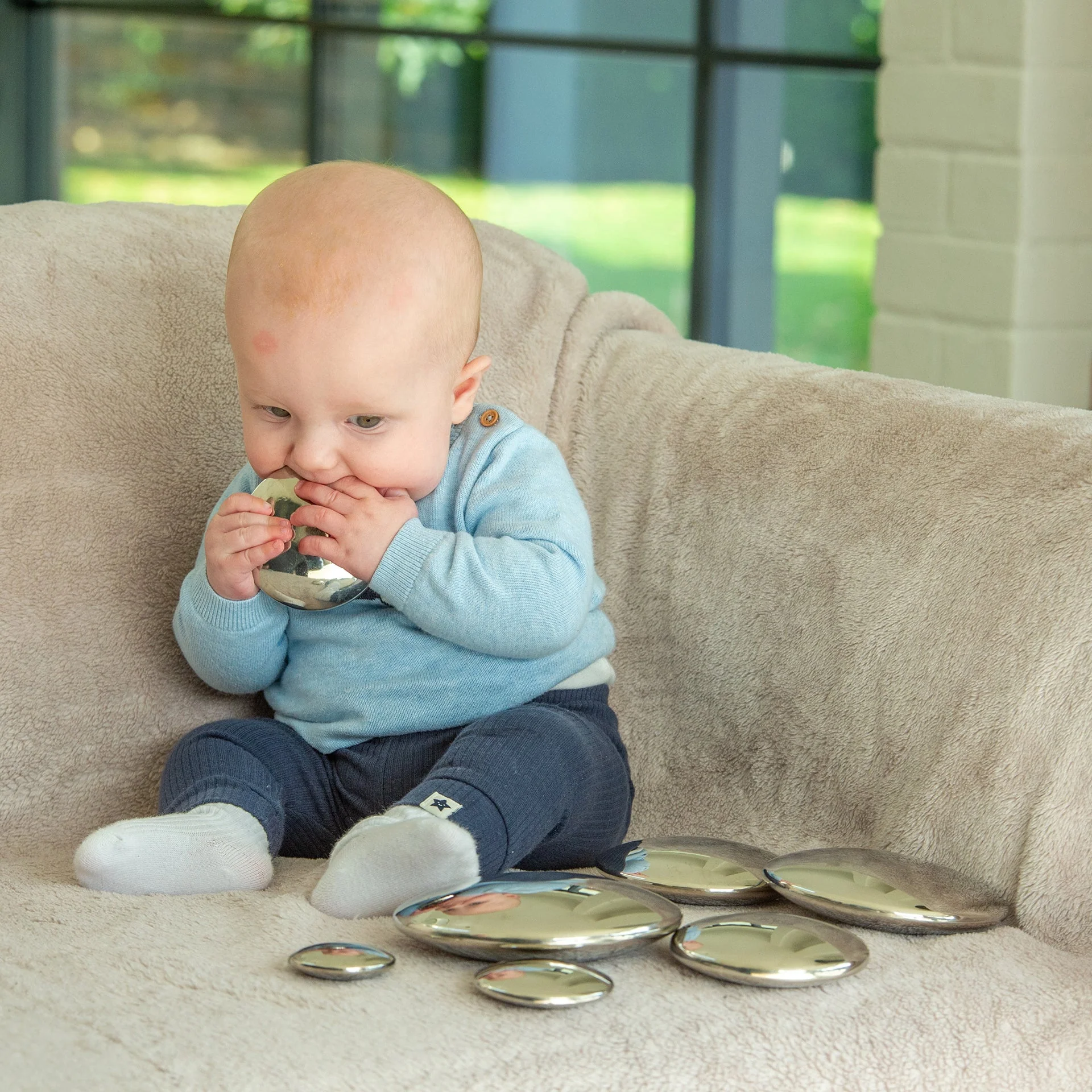 Sensory Steel Silver Buttons - Image 3