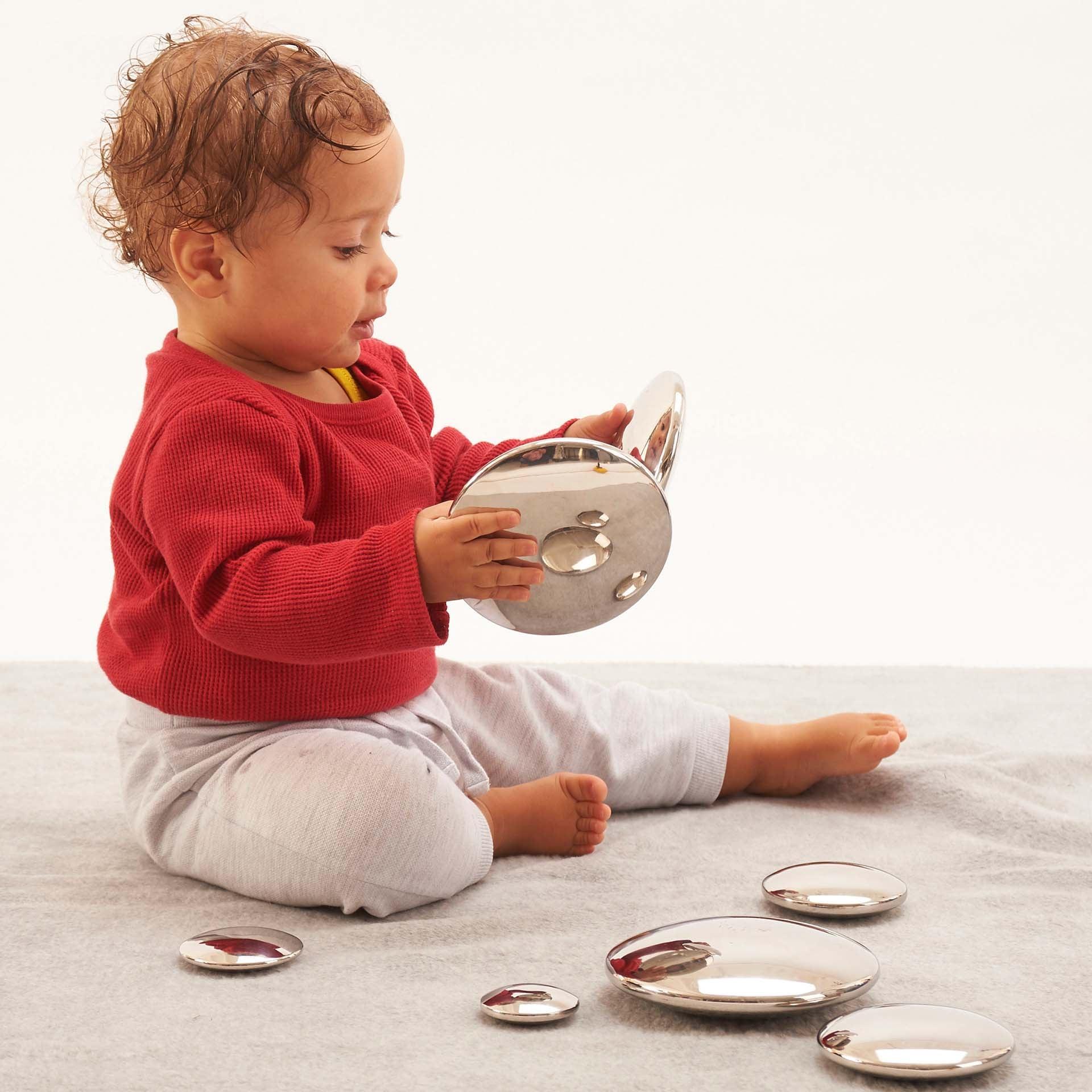 Sensory Steel Silver Buttons - Image 4