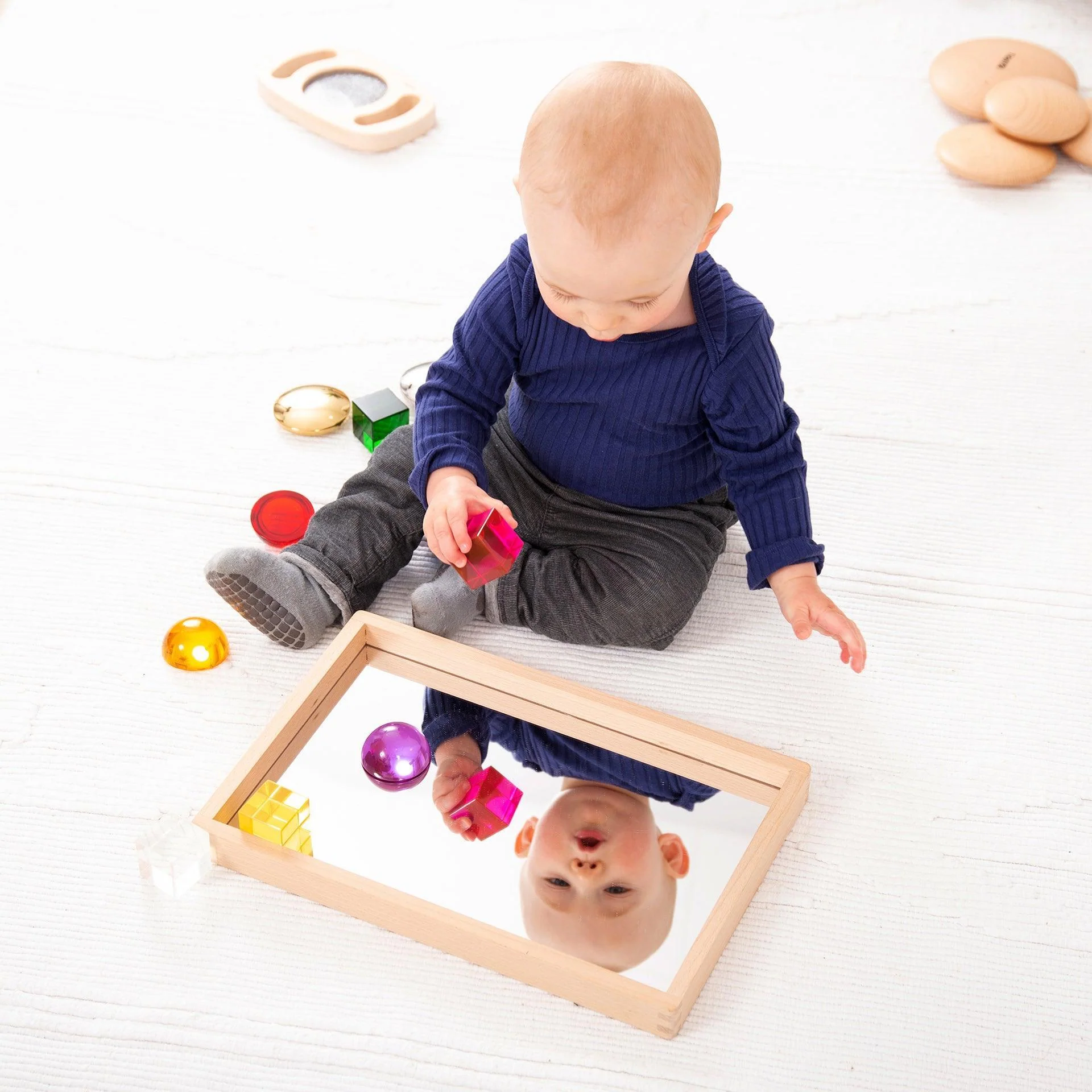 Small Wooden Mirror Tray - Image 14