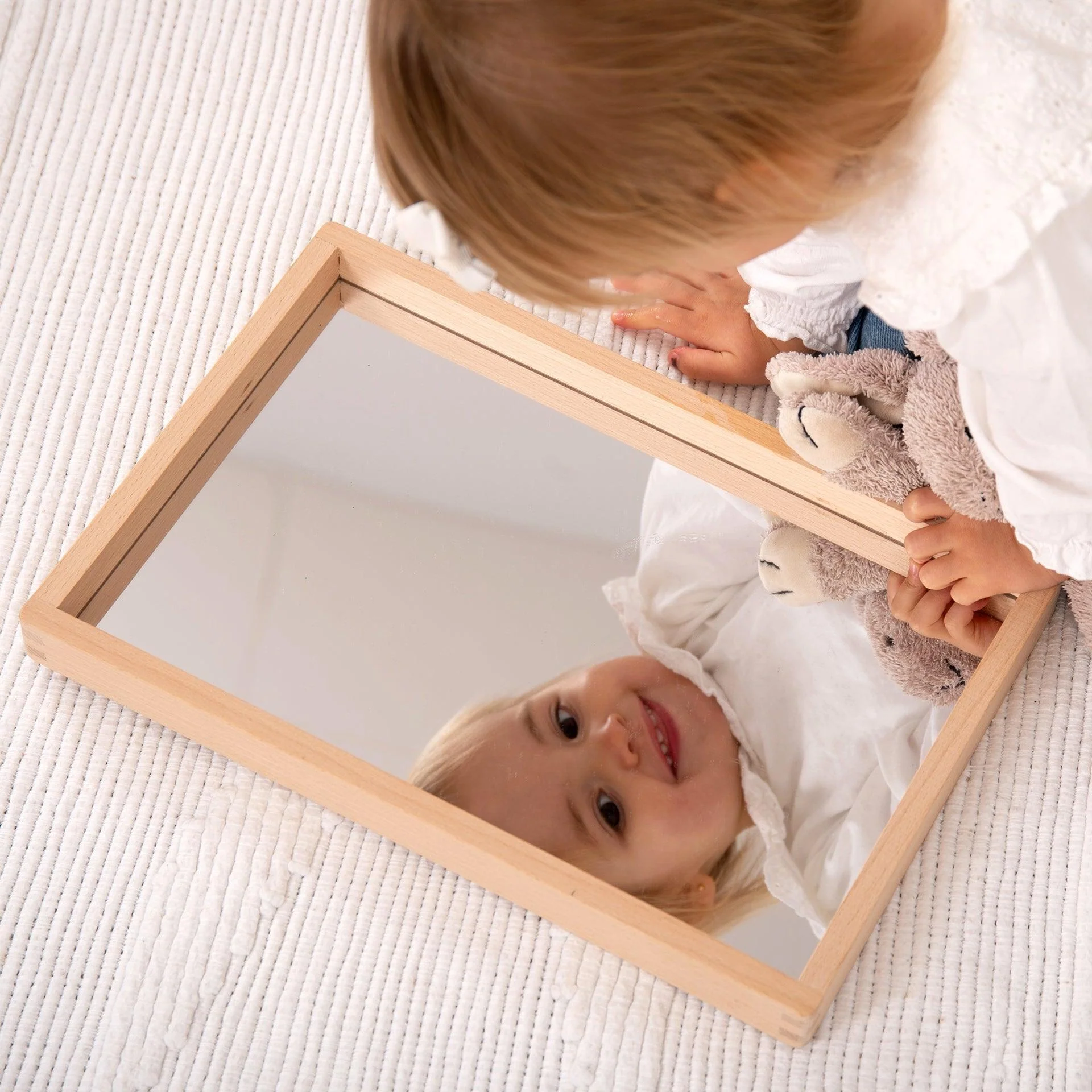 Small Wooden Mirror Tray - Image 3