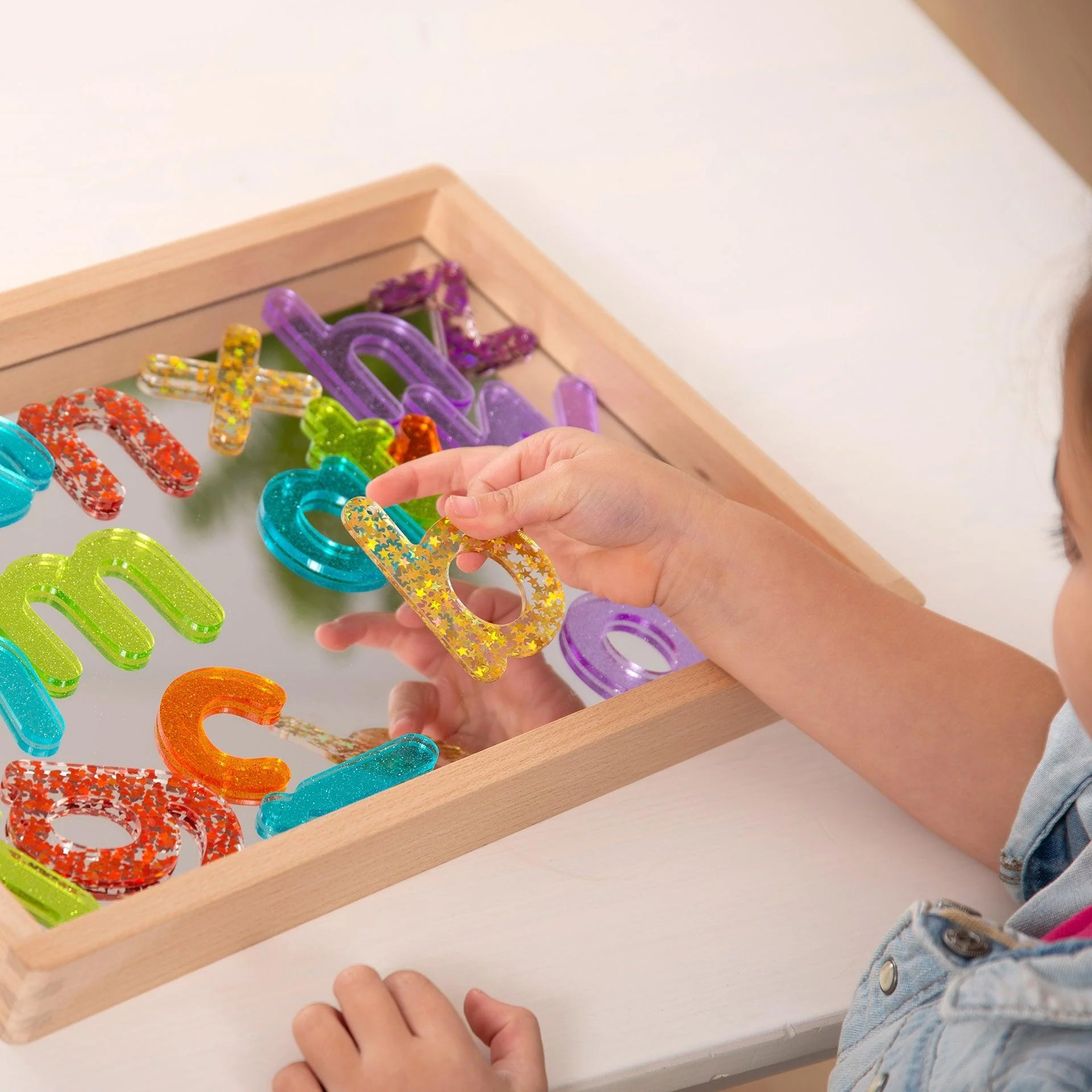 Small Wooden Mirror Tray - Image 4