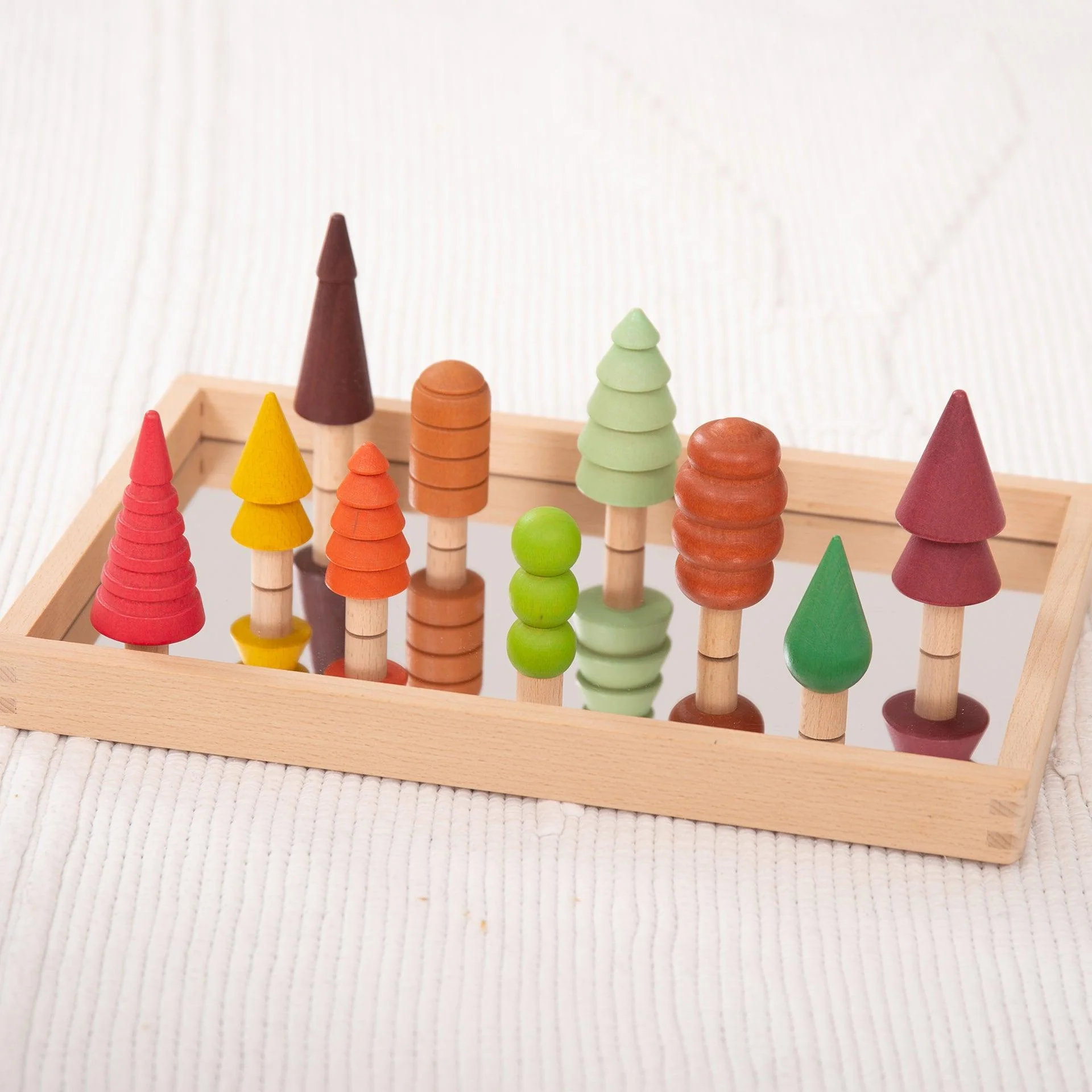 Small Wooden Mirror Tray - Image 6