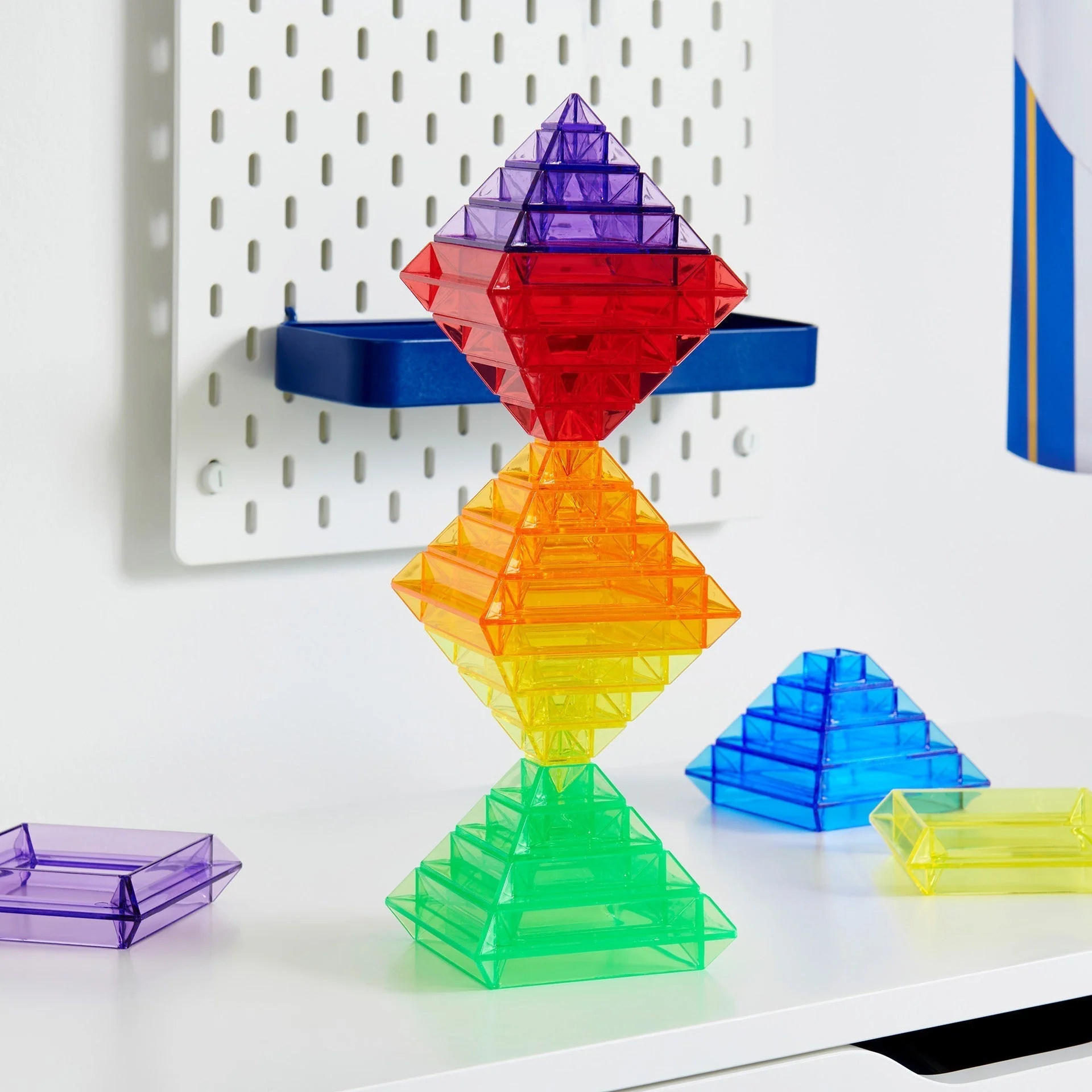 Translucent Colour Pyramid Builder - Pack of 30 - Image 2