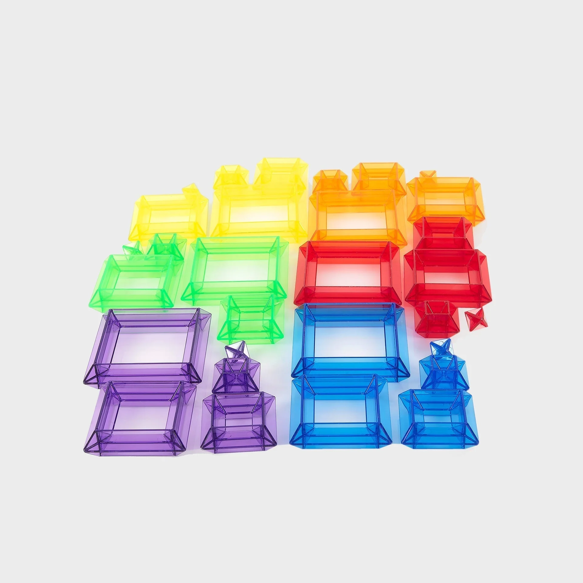 Translucent Colour Pyramid Builder - Pack of 30 - Image 3