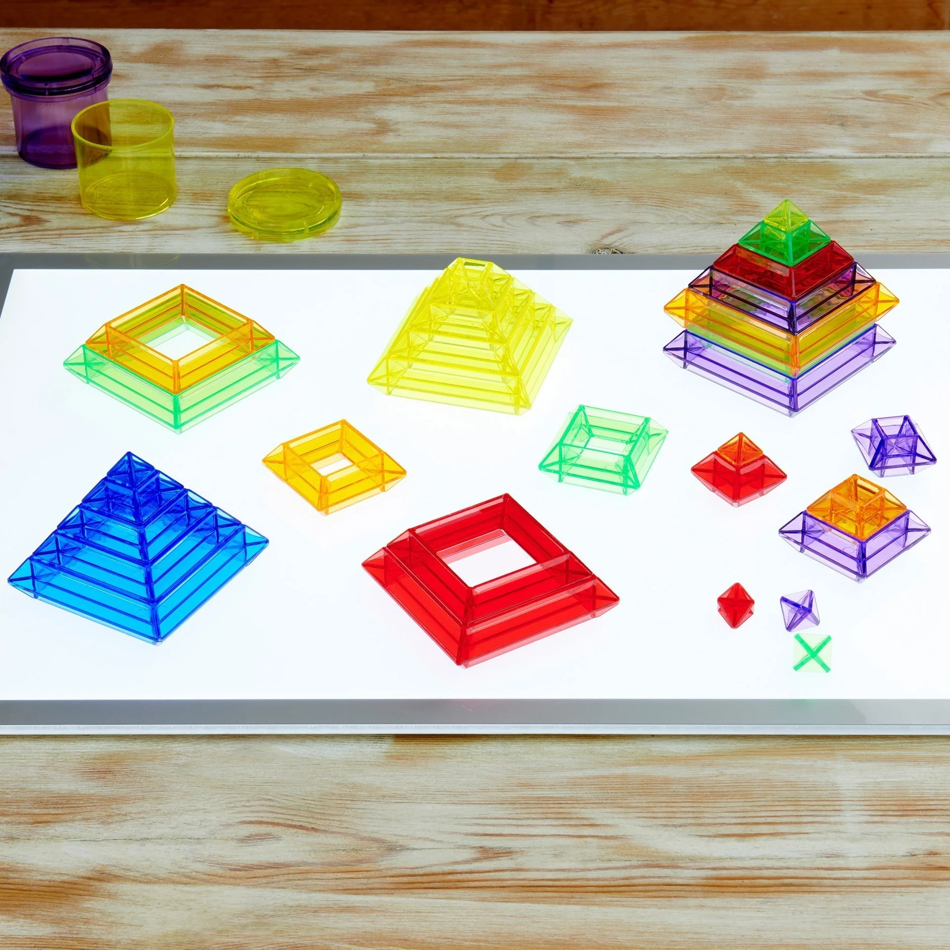 Translucent Colour Pyramid Builder - Pack of 30 - Image 4