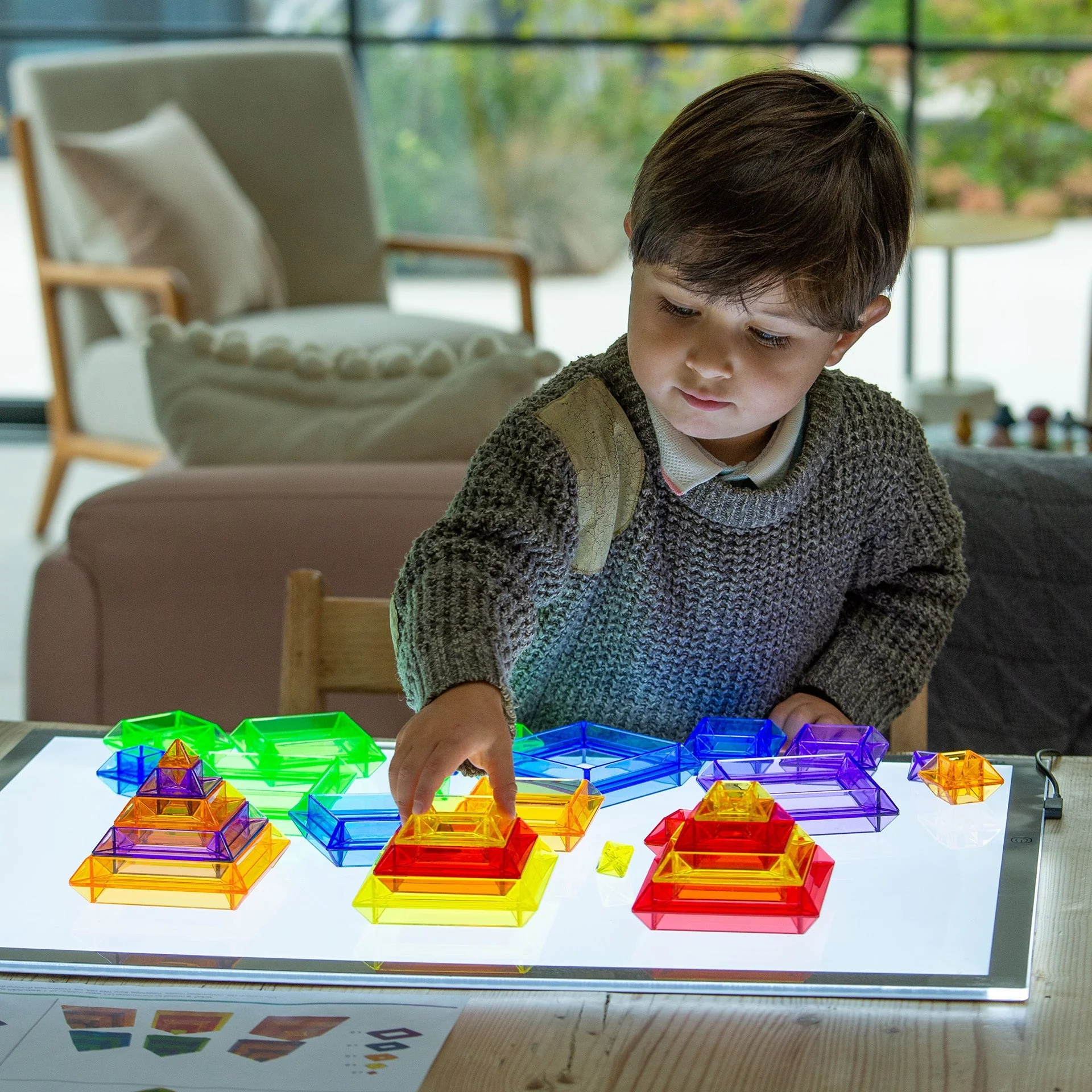 Translucent Colour Pyramid Builder - Pack of 30 - Image 6