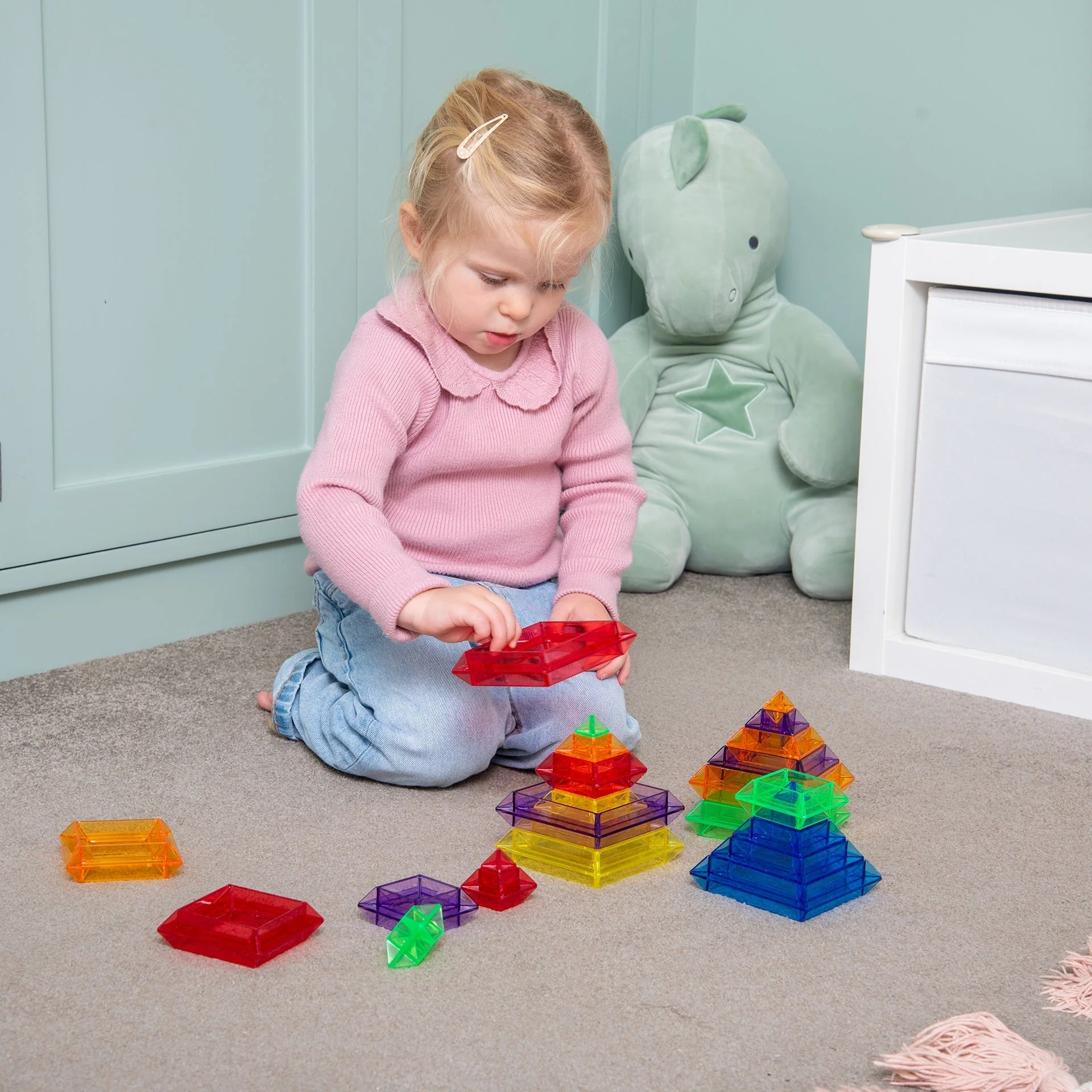 Translucent Colour Pyramid Builder - Pack of 30 - Image 9