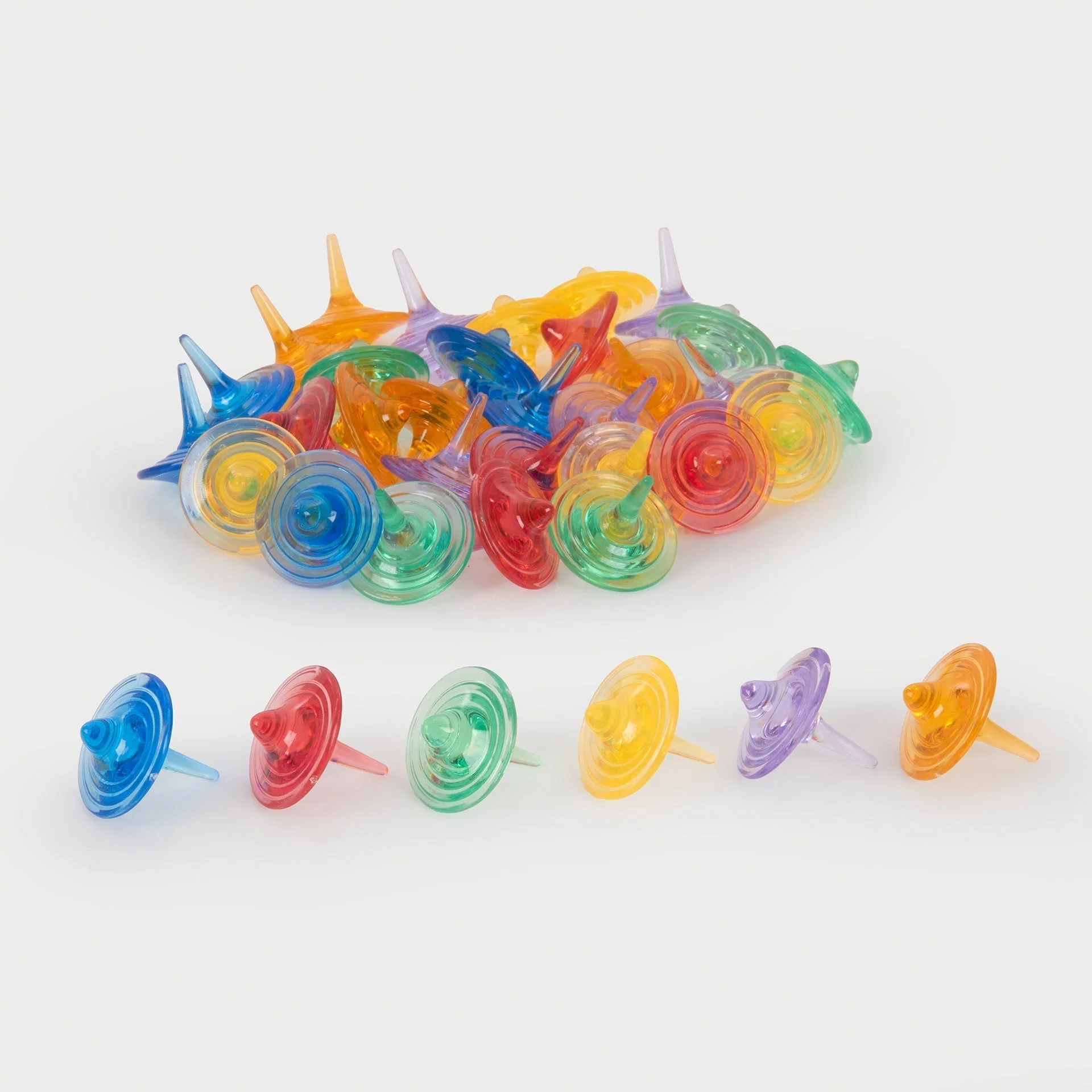 Translucent Colour Spinners - Pack of 36