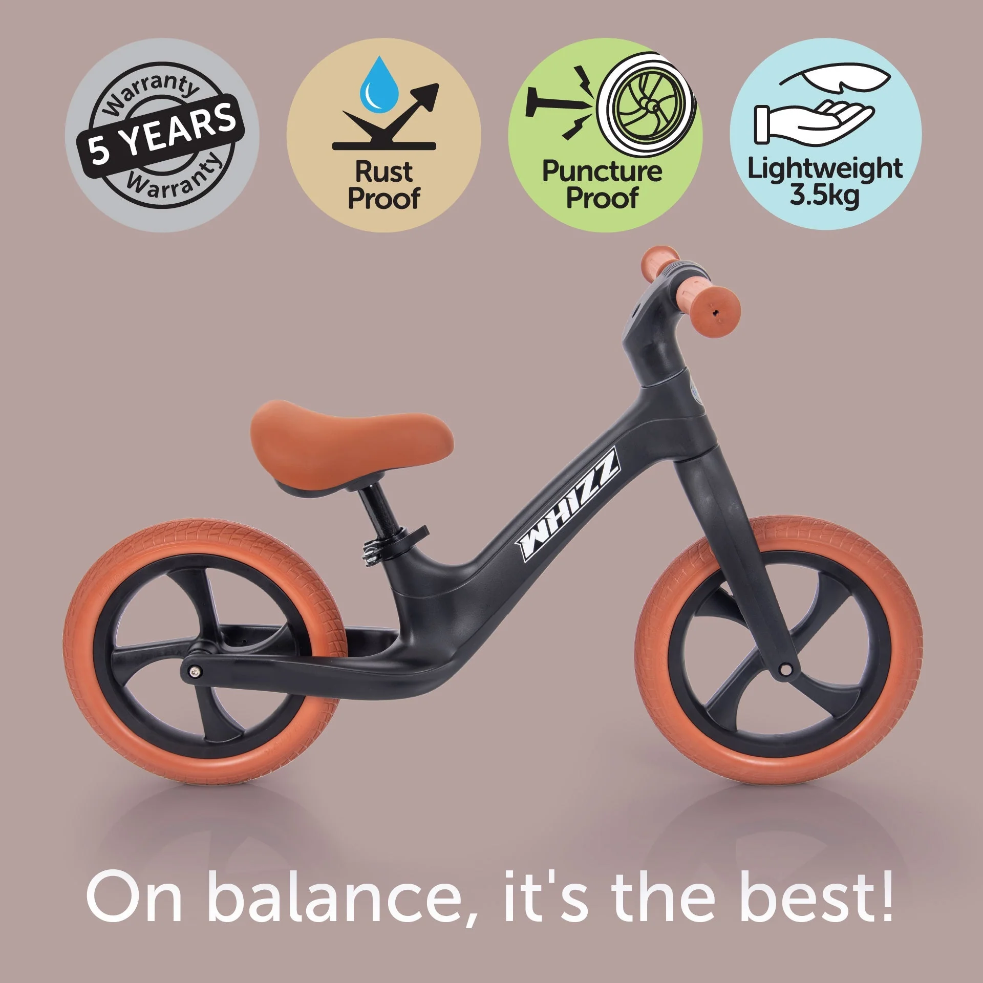 Whizz Balance Bike - Black - Image 3