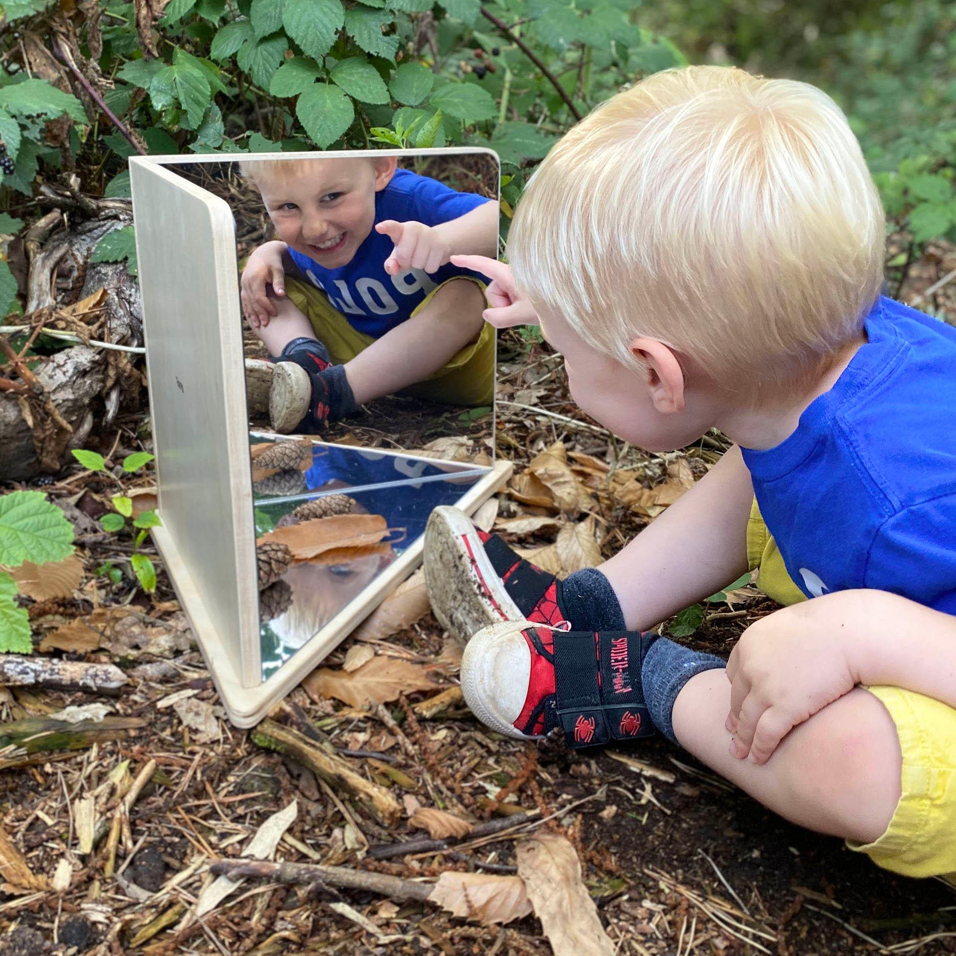 Wooden 4-Way Mirror - Image 2