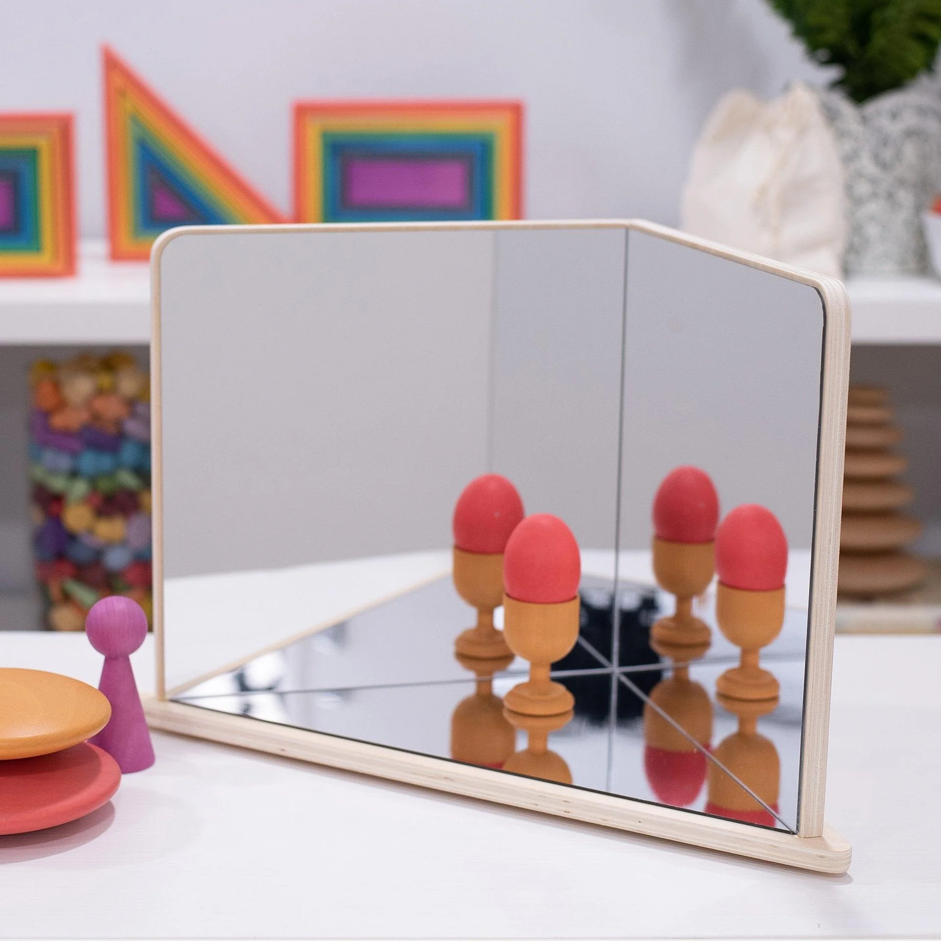Wooden 4-Way Mirror - Image 9