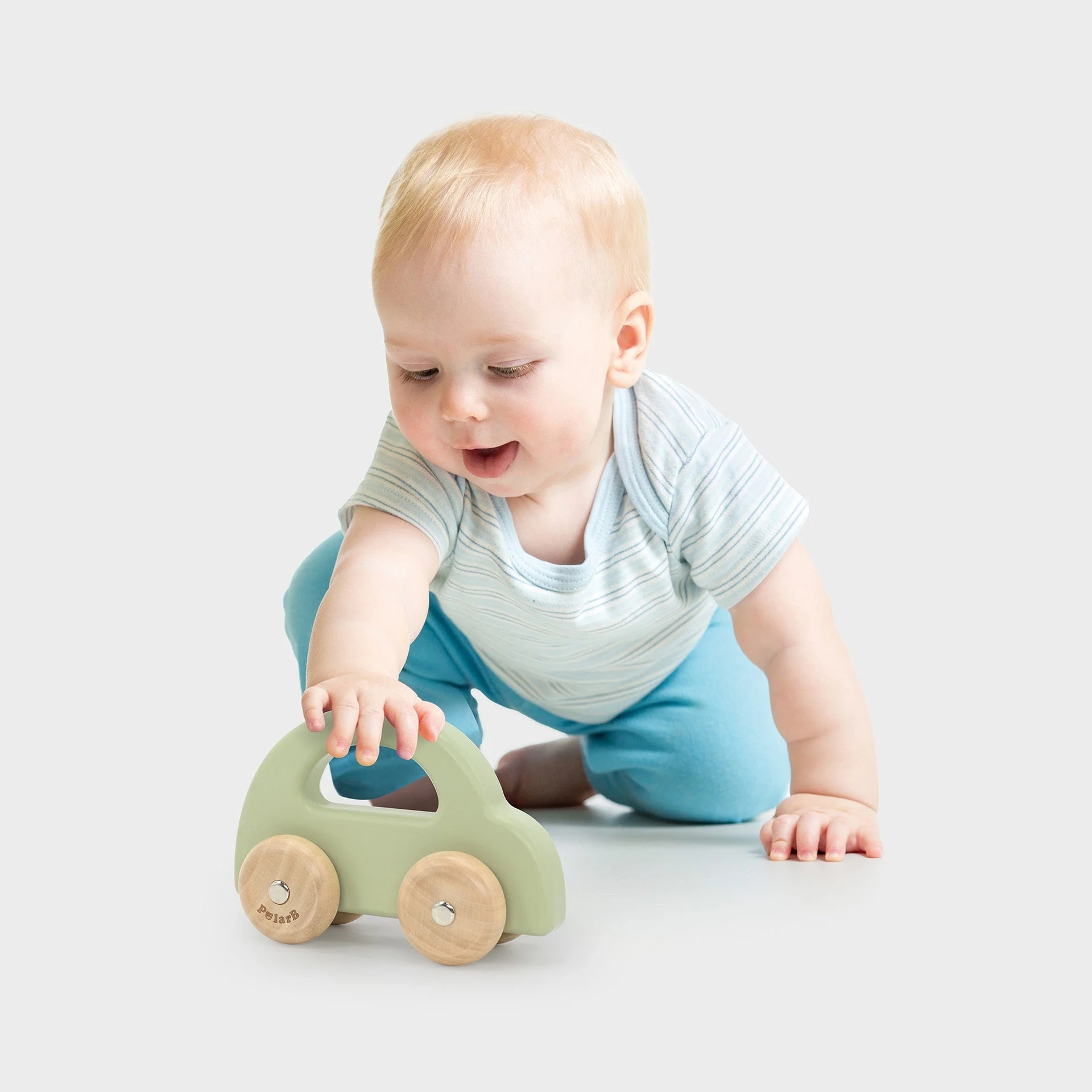 Wooden Car Green - Image 3