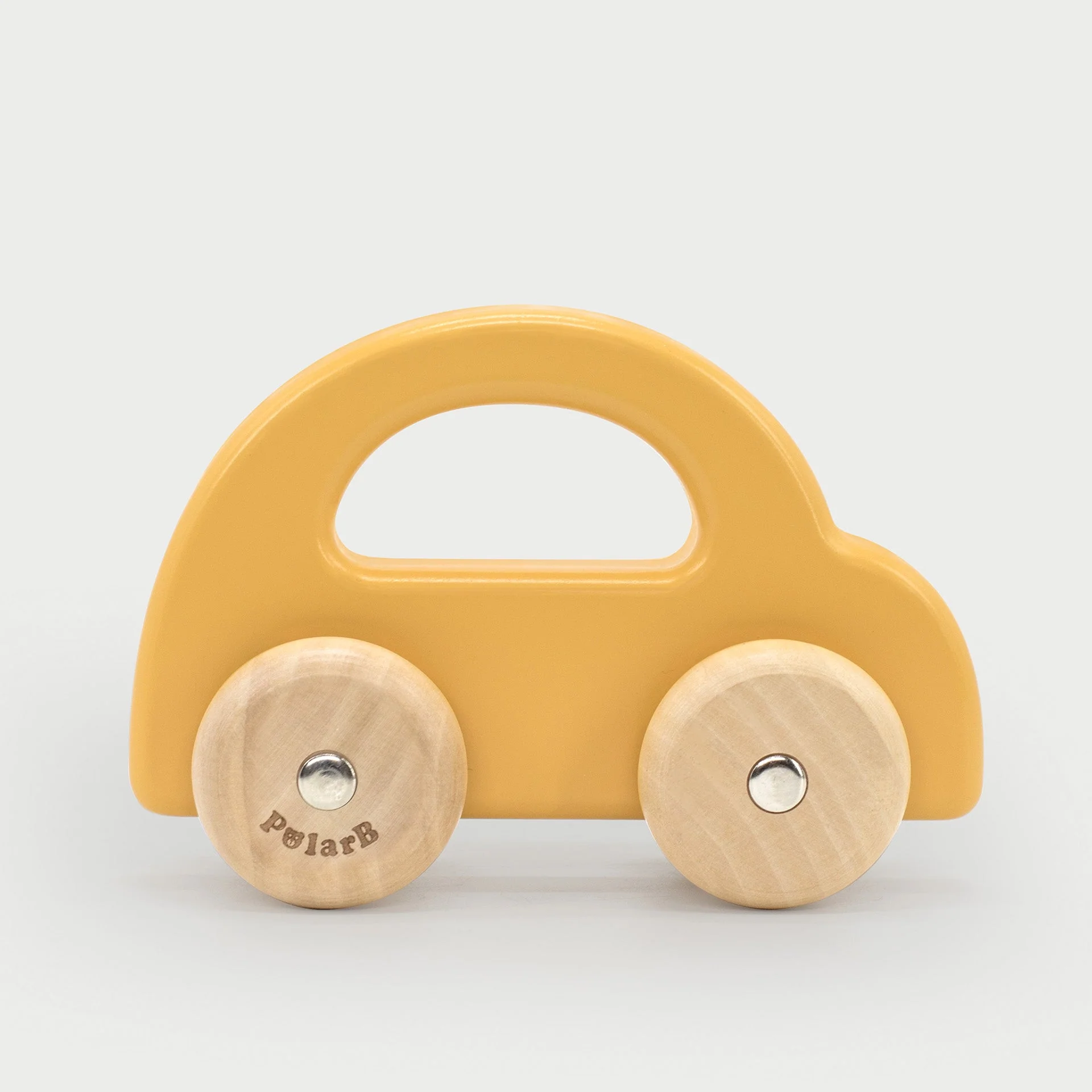 Wooden Car Yellow - Image 4
