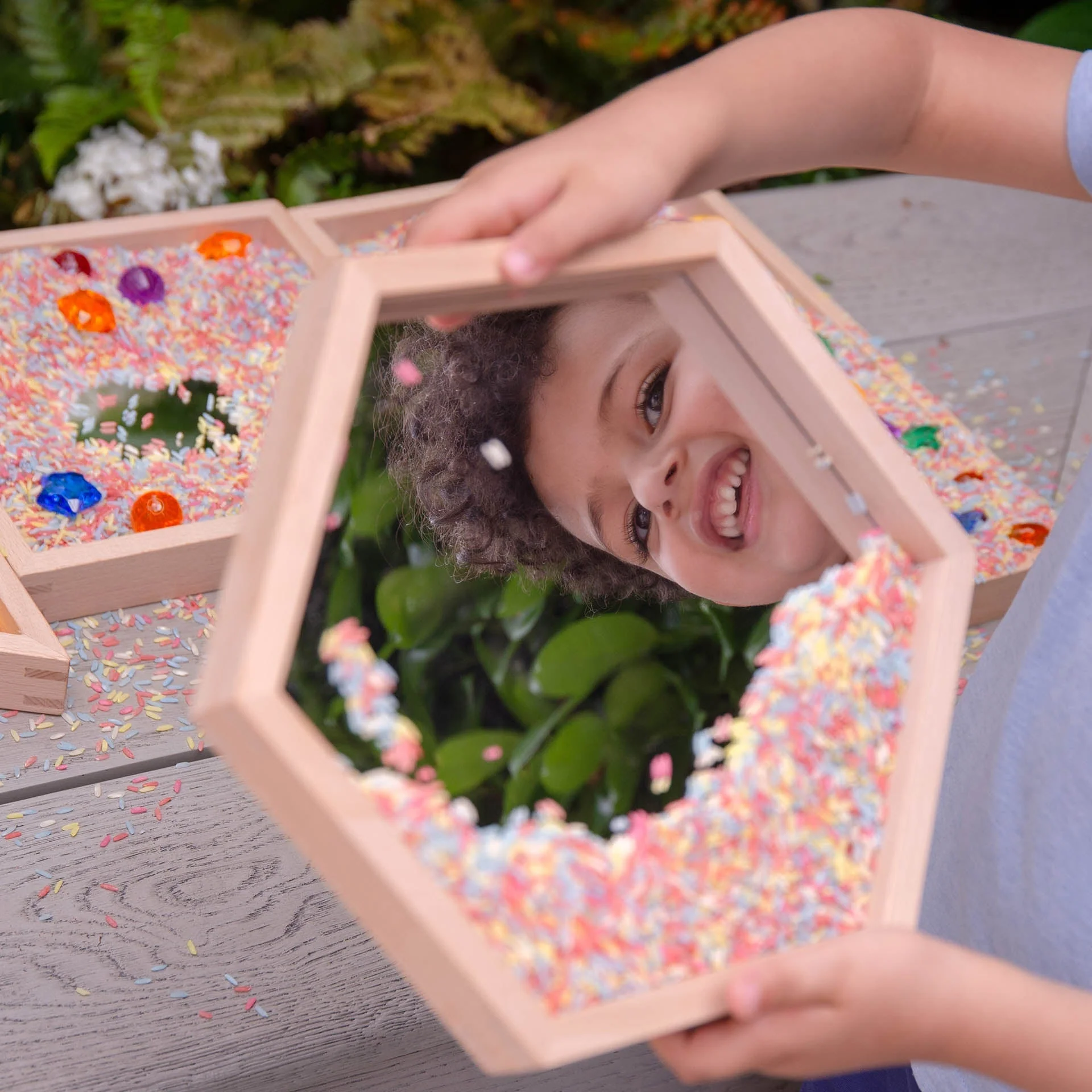 Wooden Shape Mirror Tray - Image 2