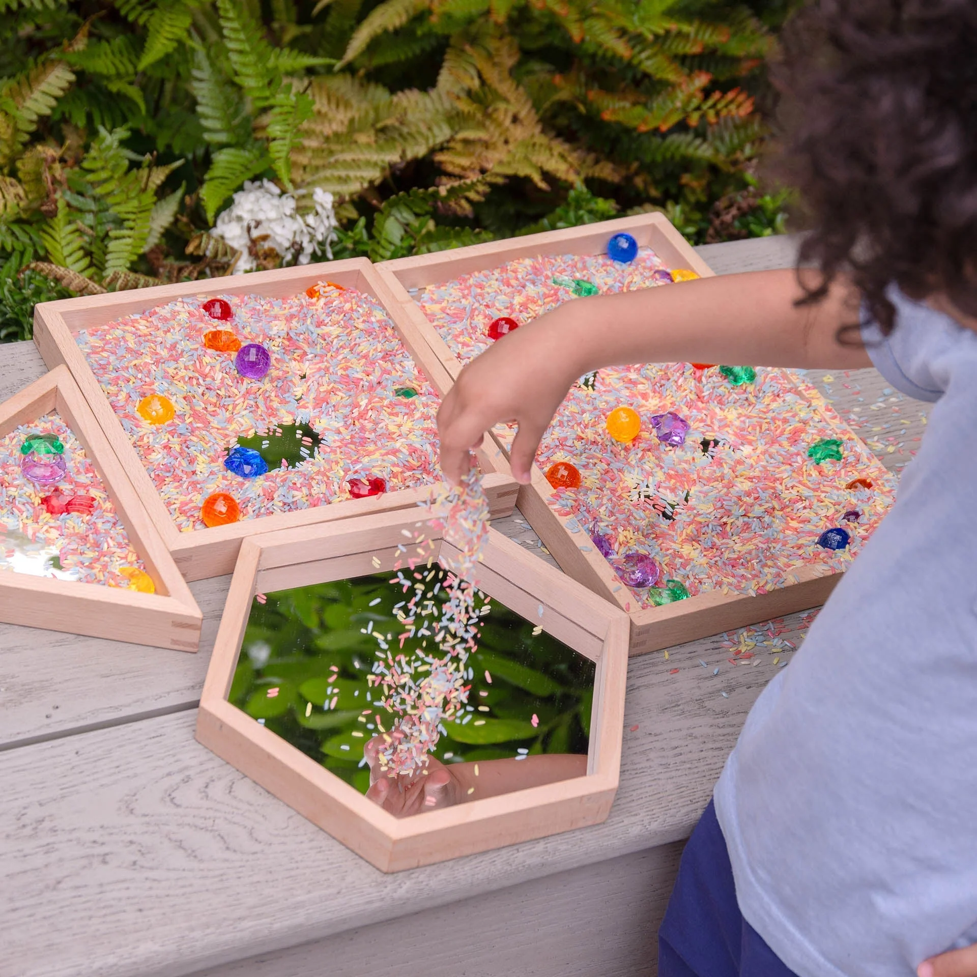 Wooden Shape Mirror Tray - Image 4