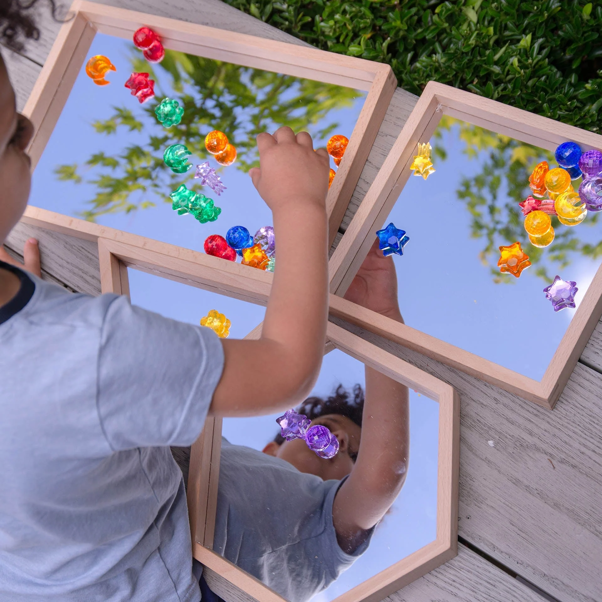 Wooden Shape Mirror Tray - Image 5