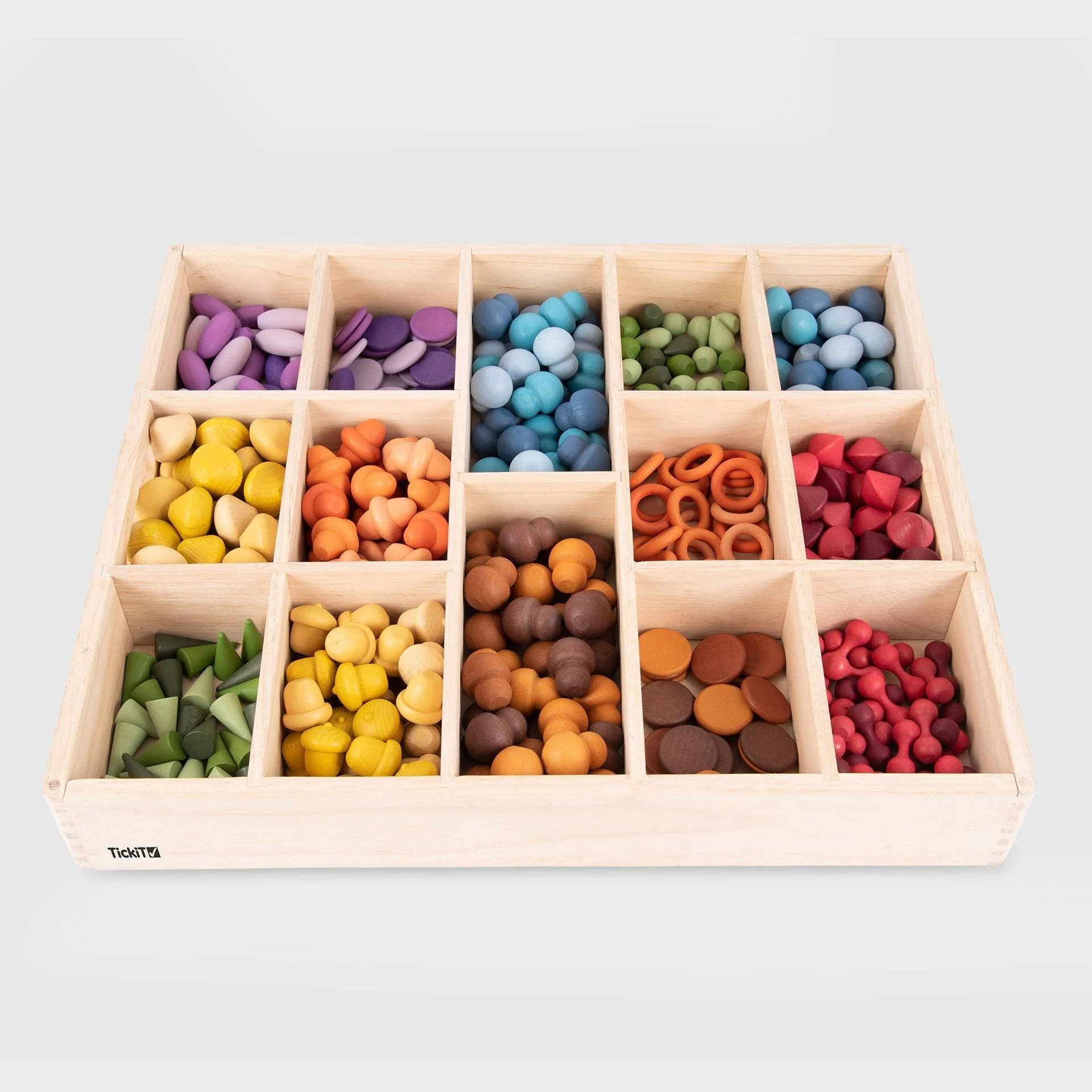Wooden Sorting Tray - 14 way - Image 9