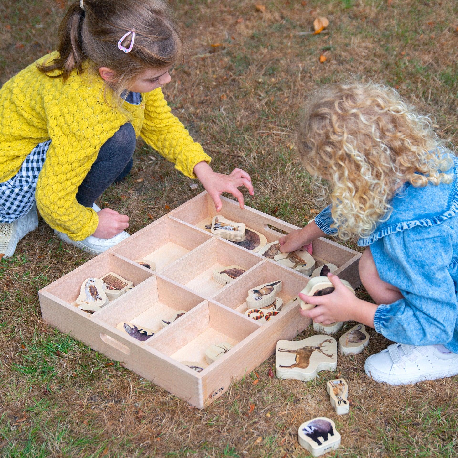 Wooden Sorting Tray - 7 way - Image 3