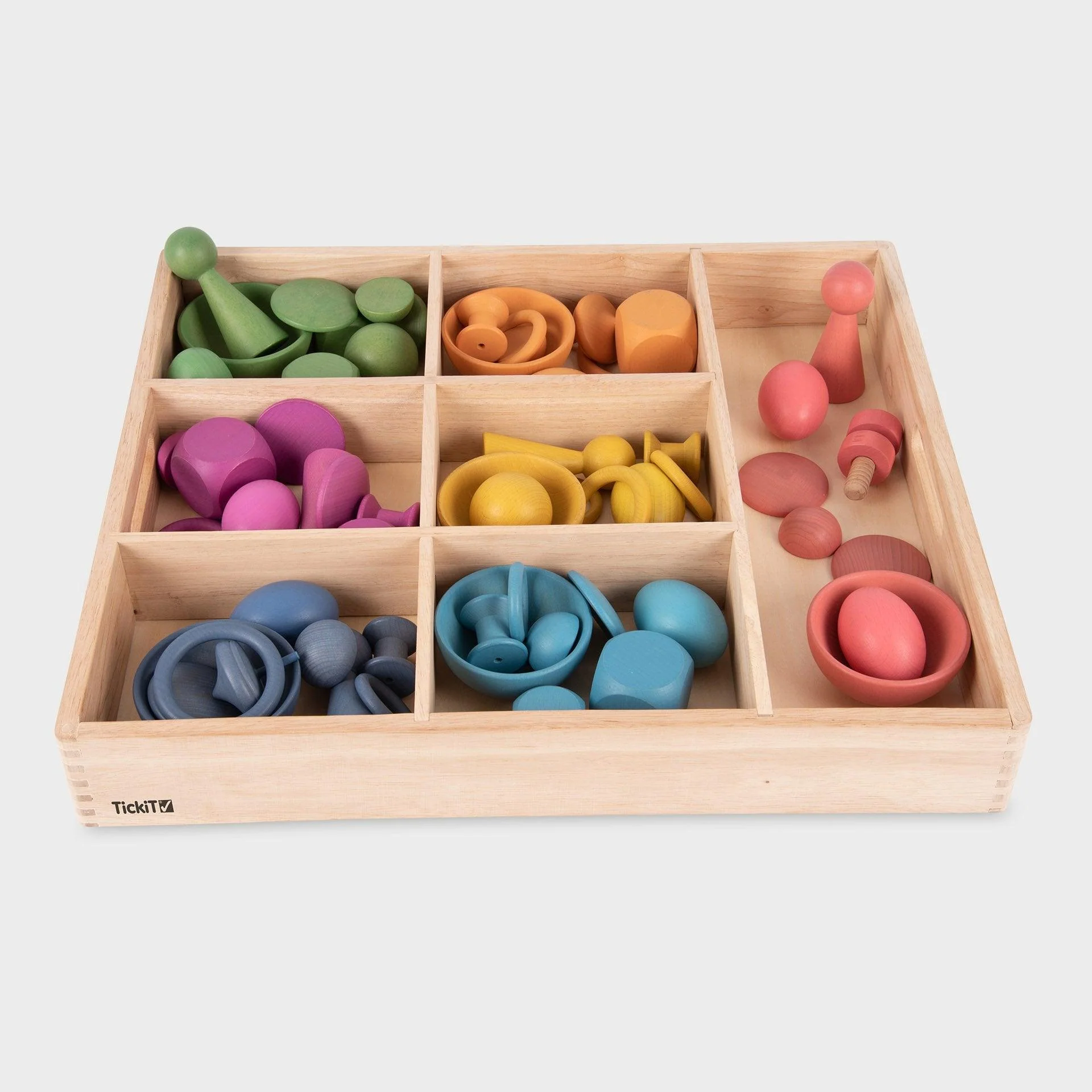 Wooden Sorting Tray - 7 way - Image 6