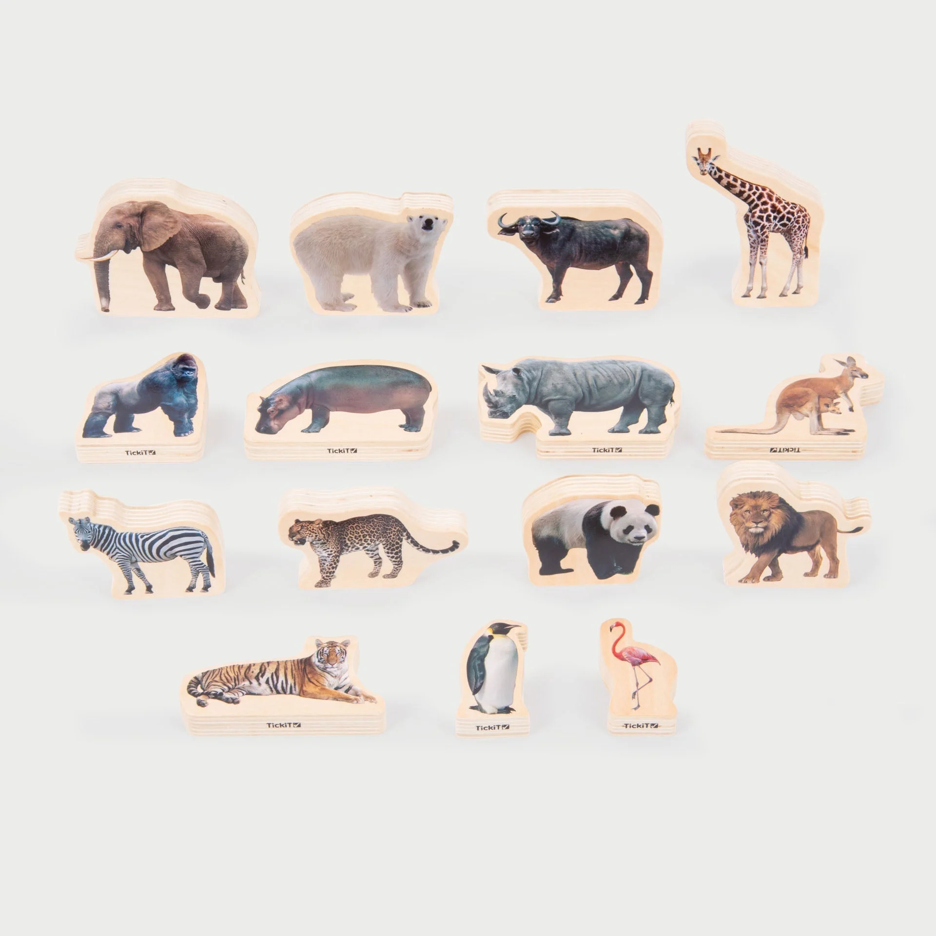Wooden Wild Animal Blocks
