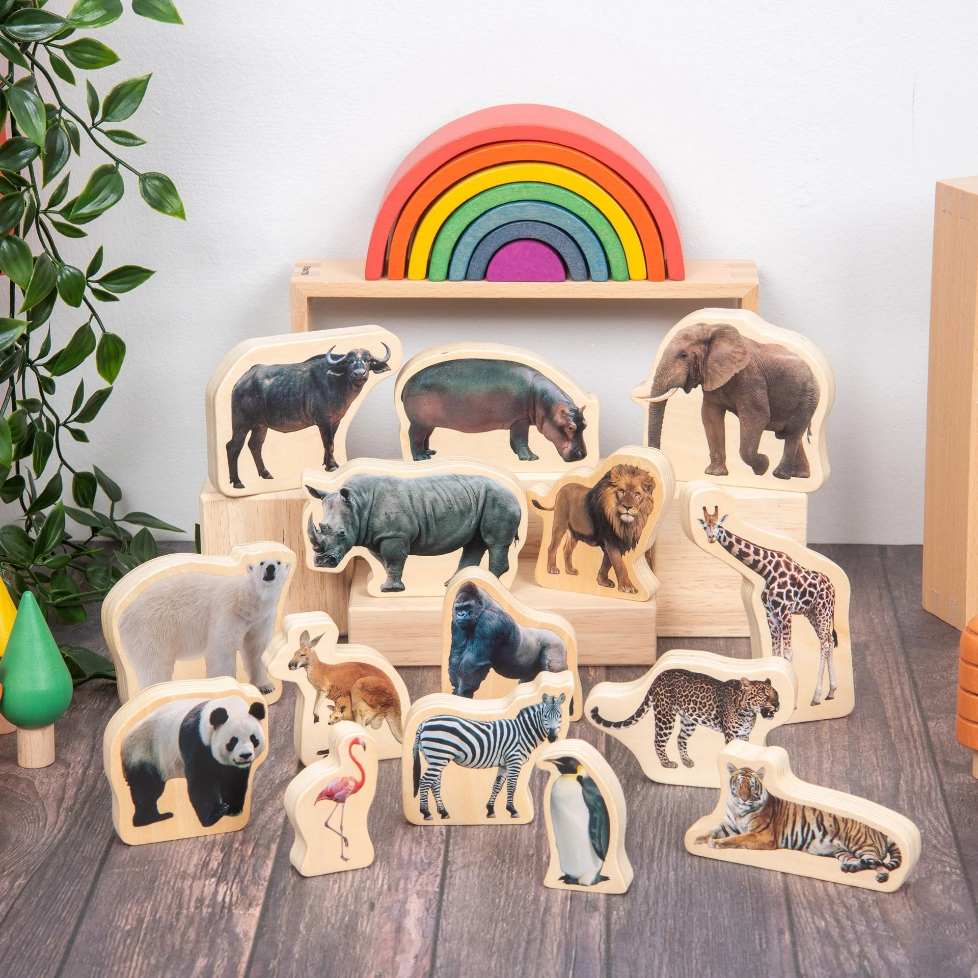 Wooden Wild Animal Blocks - Image 3